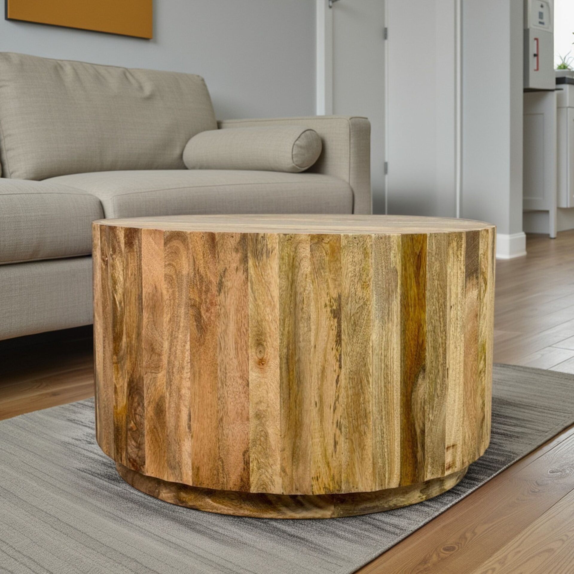 Vertical Groove Coffee Table