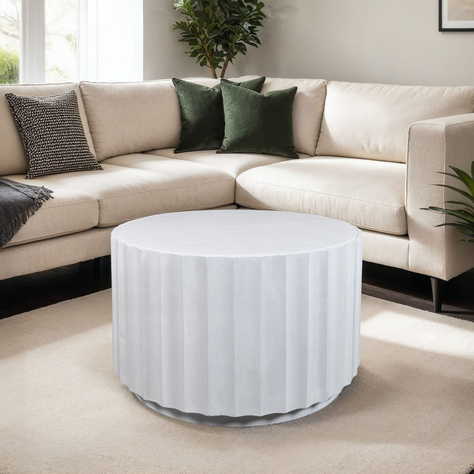 Vertical Groove Coffee Table
