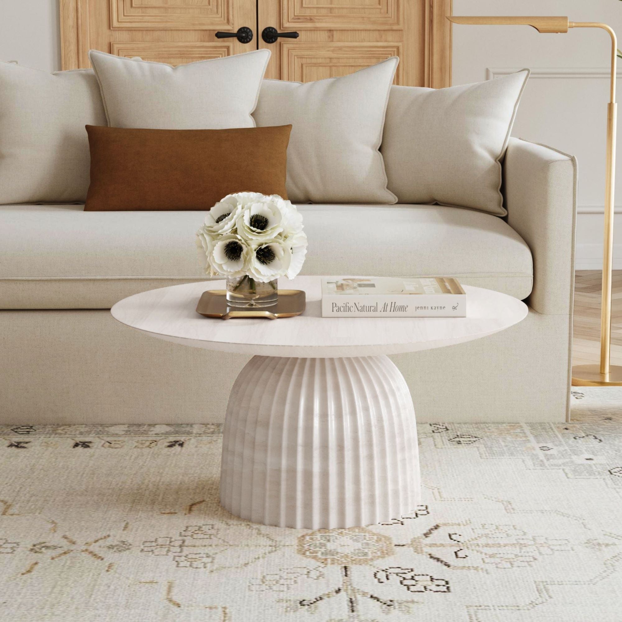 Clara Scalloped Base Coffee Table