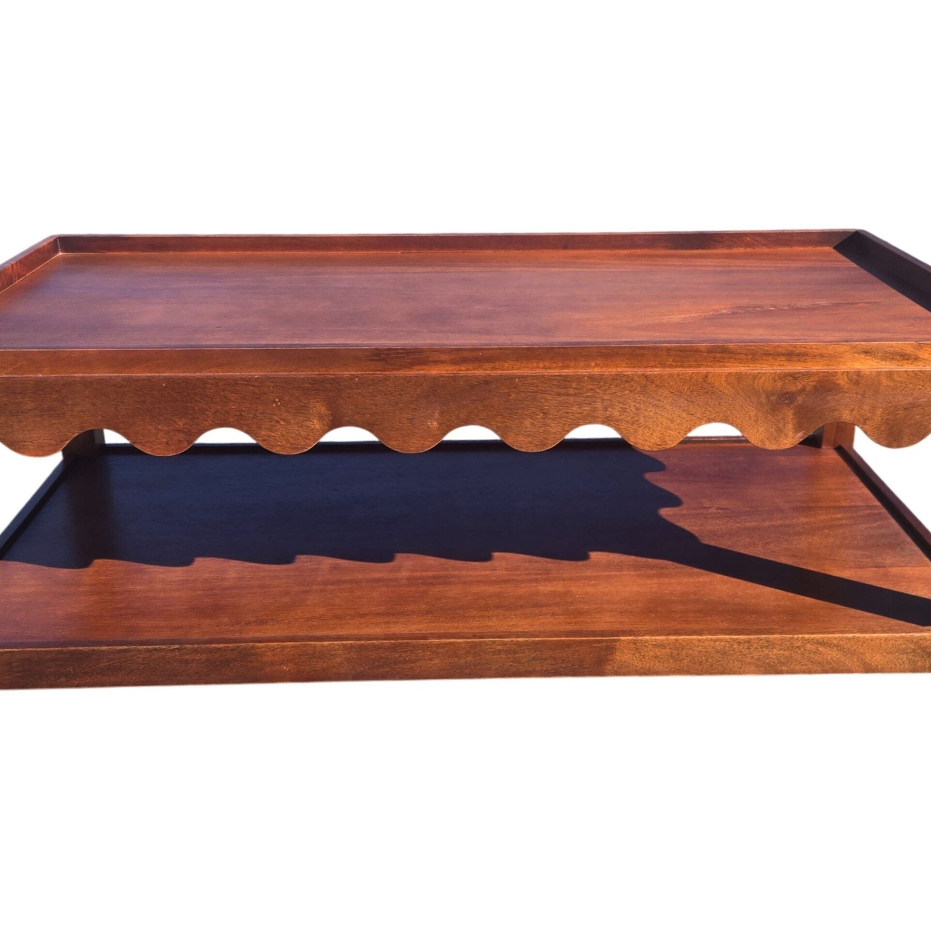 Scallop Rectangular Mango Wood Coffee Table