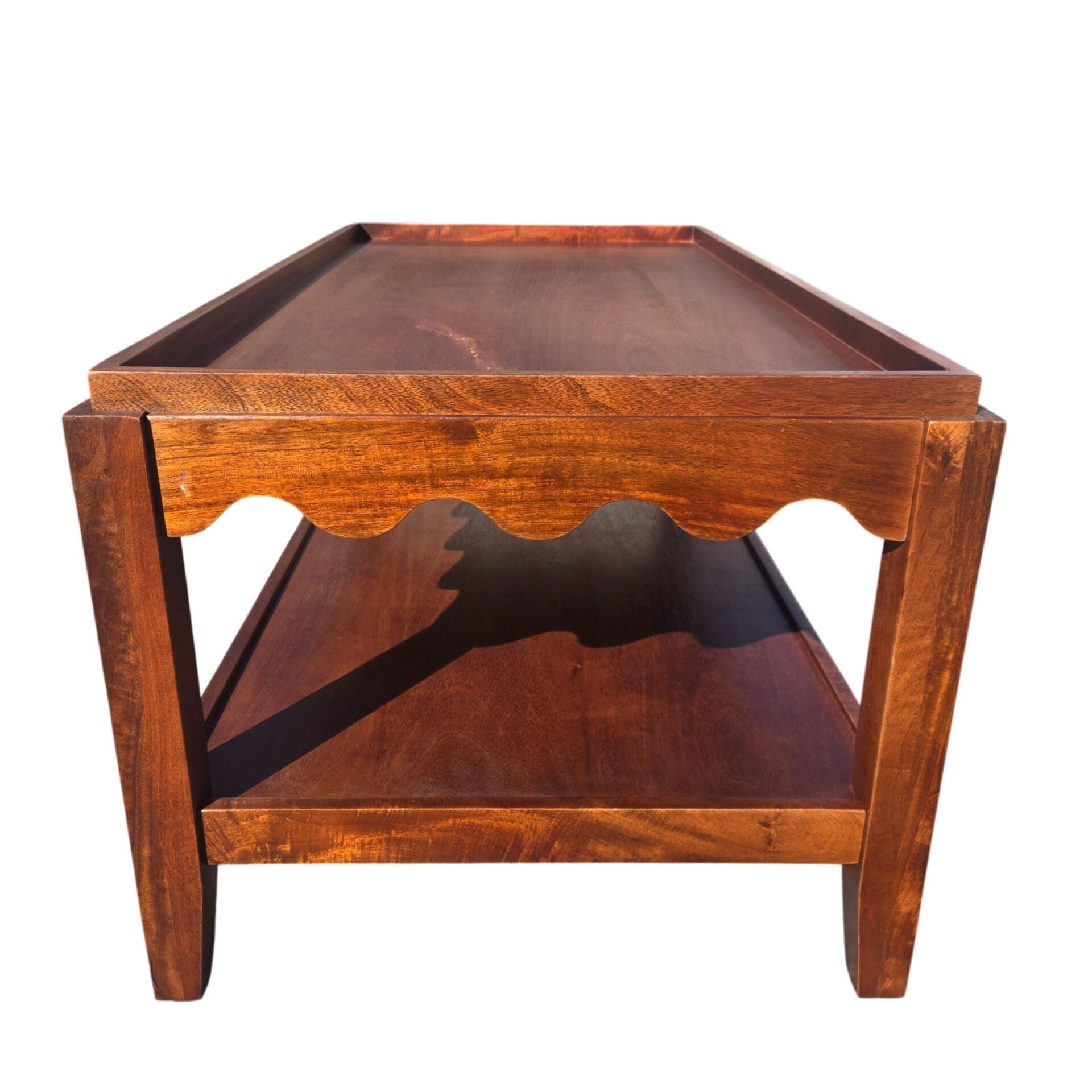 Scallop Rectangular Mango Wood Coffee Table