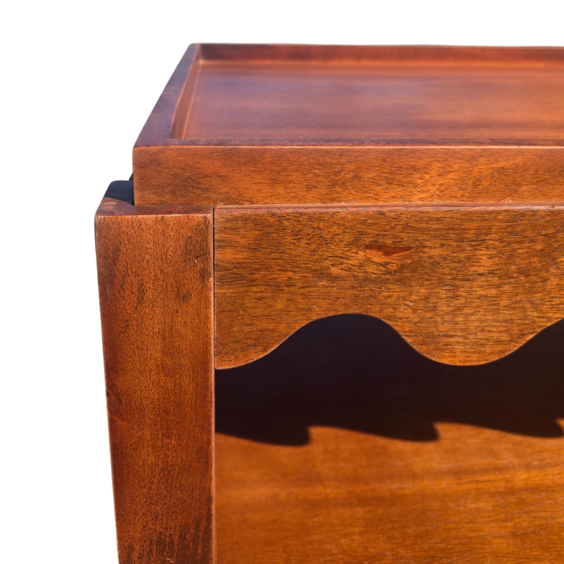 Scallop Rectangular Mango Wood Coffee Table