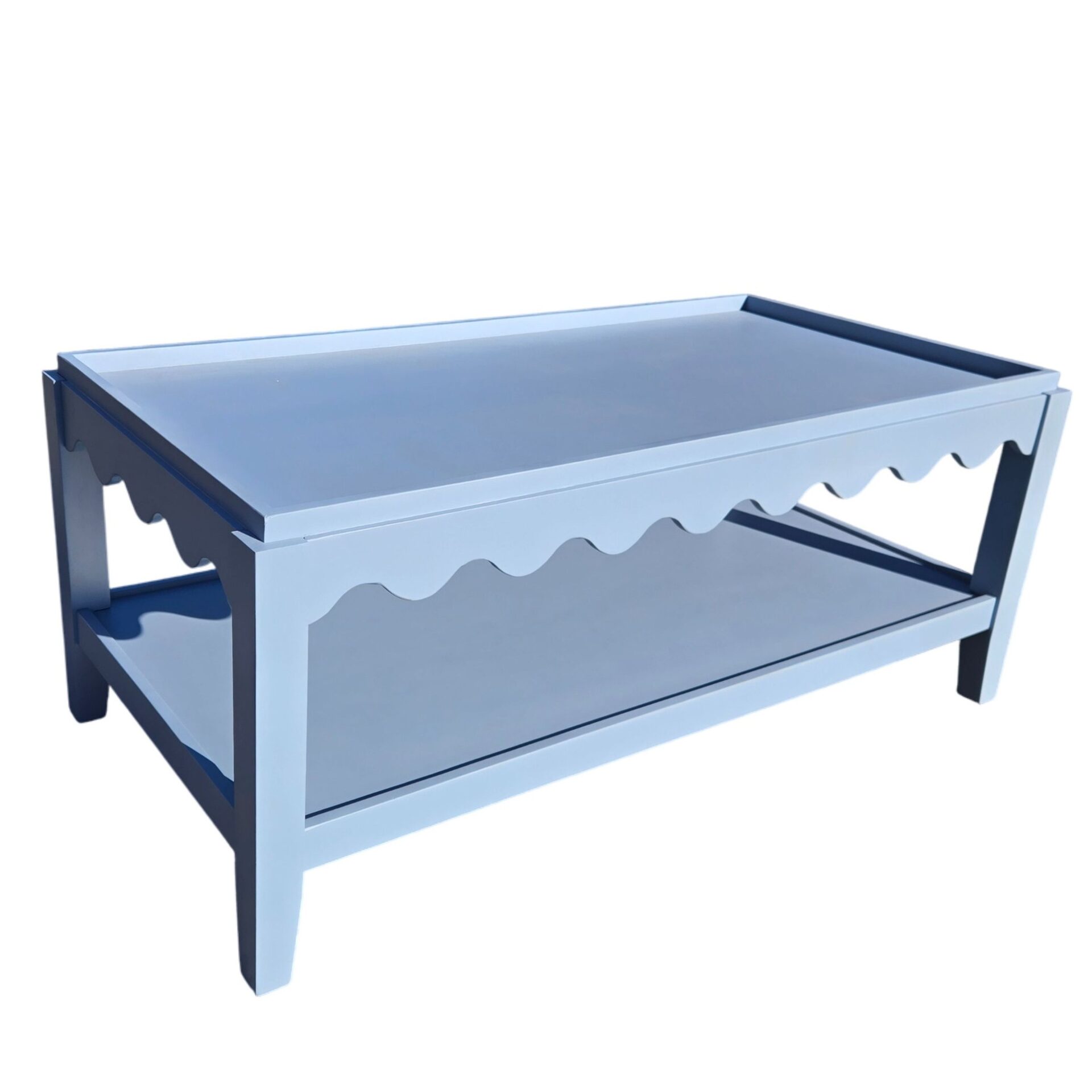Scallop Rectangular Mango Wood Coffee Table