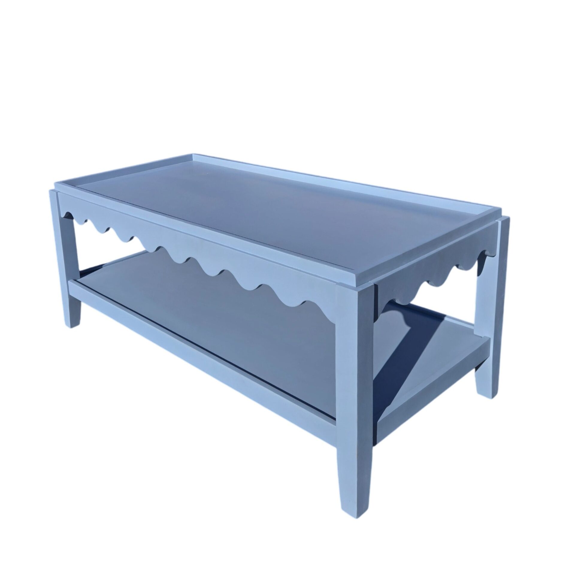 Scallop Rectangular Mango Wood Coffee Table