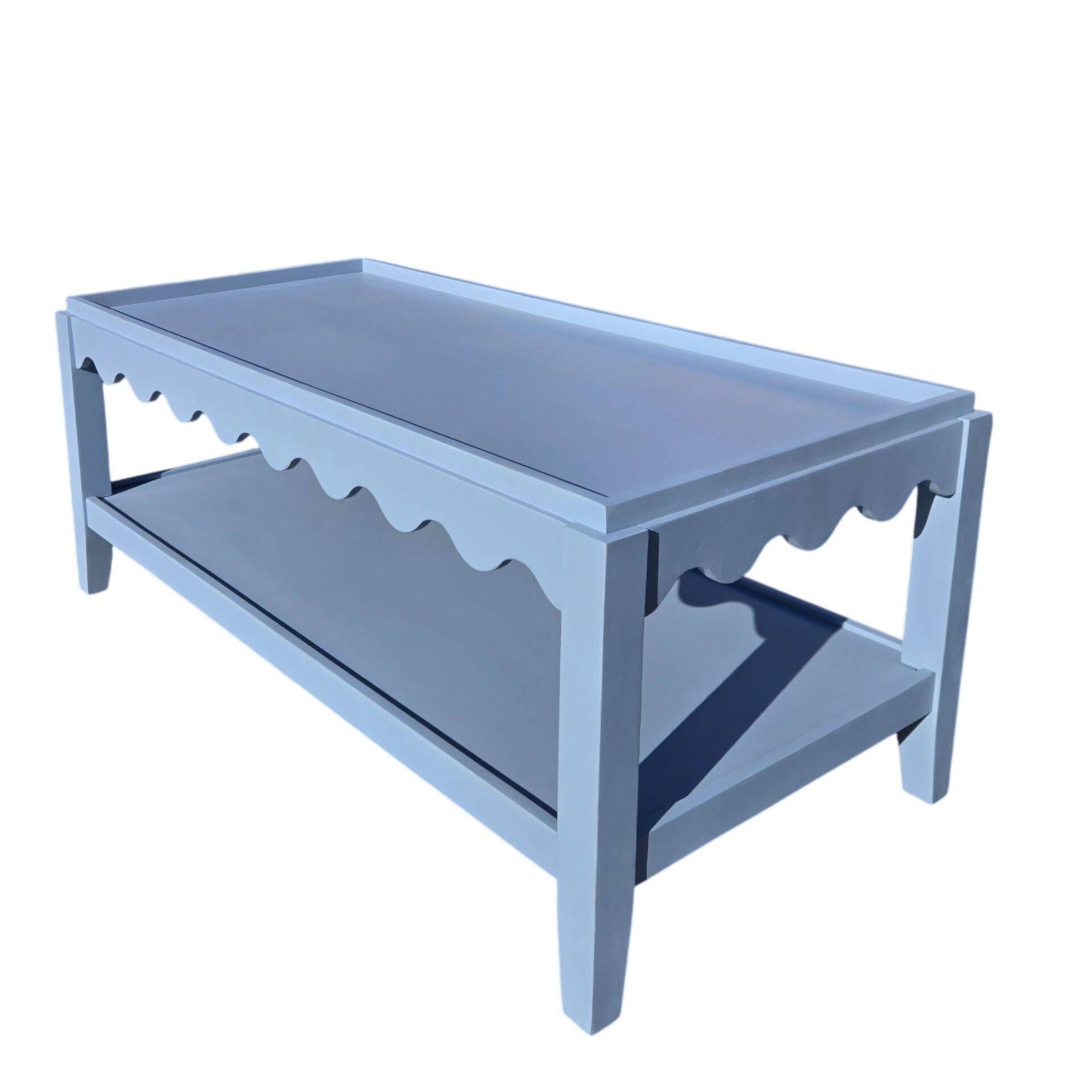 Scallop Rectangular Mango Wood Coffee Table