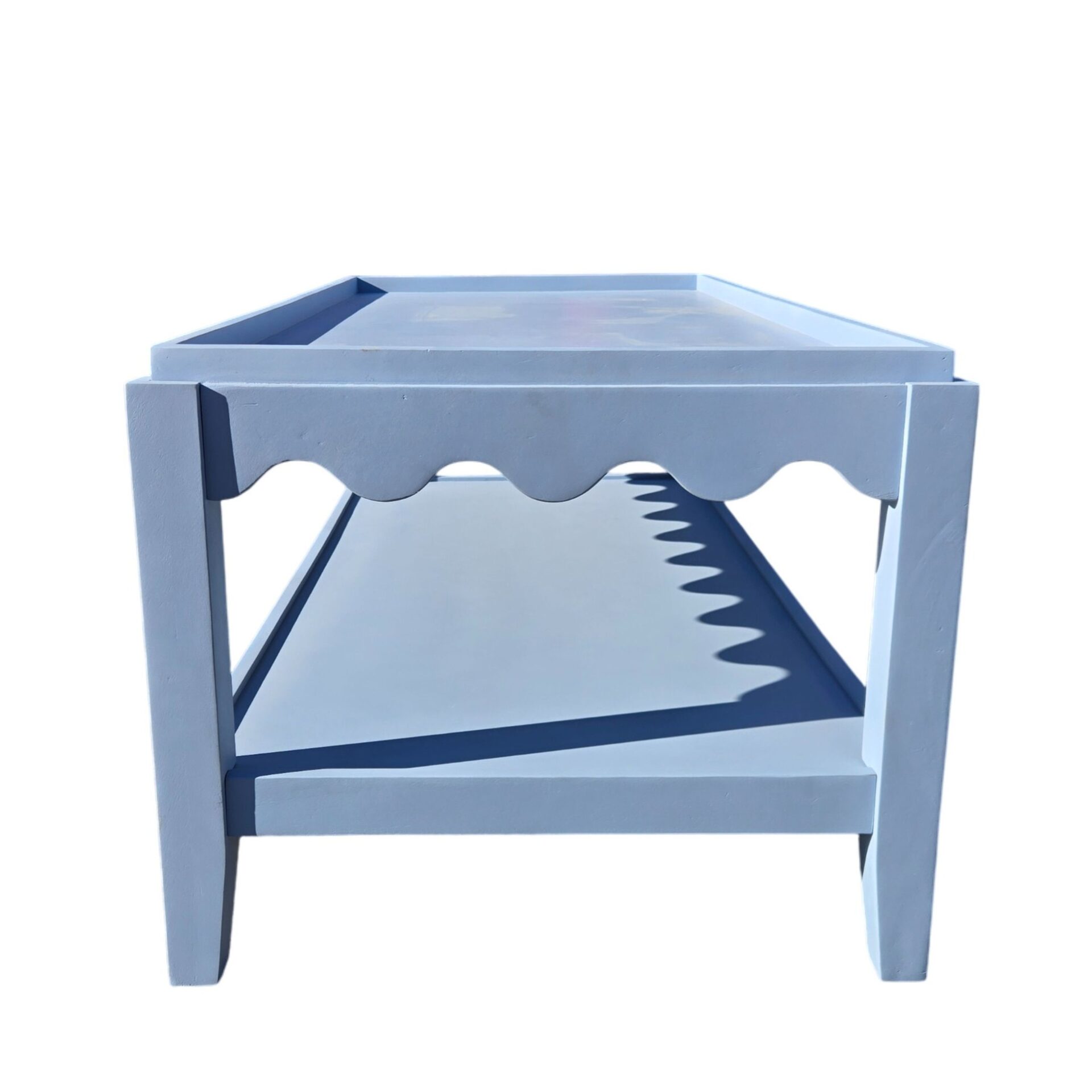 Scallop Rectangular Mango Wood Coffee Table
