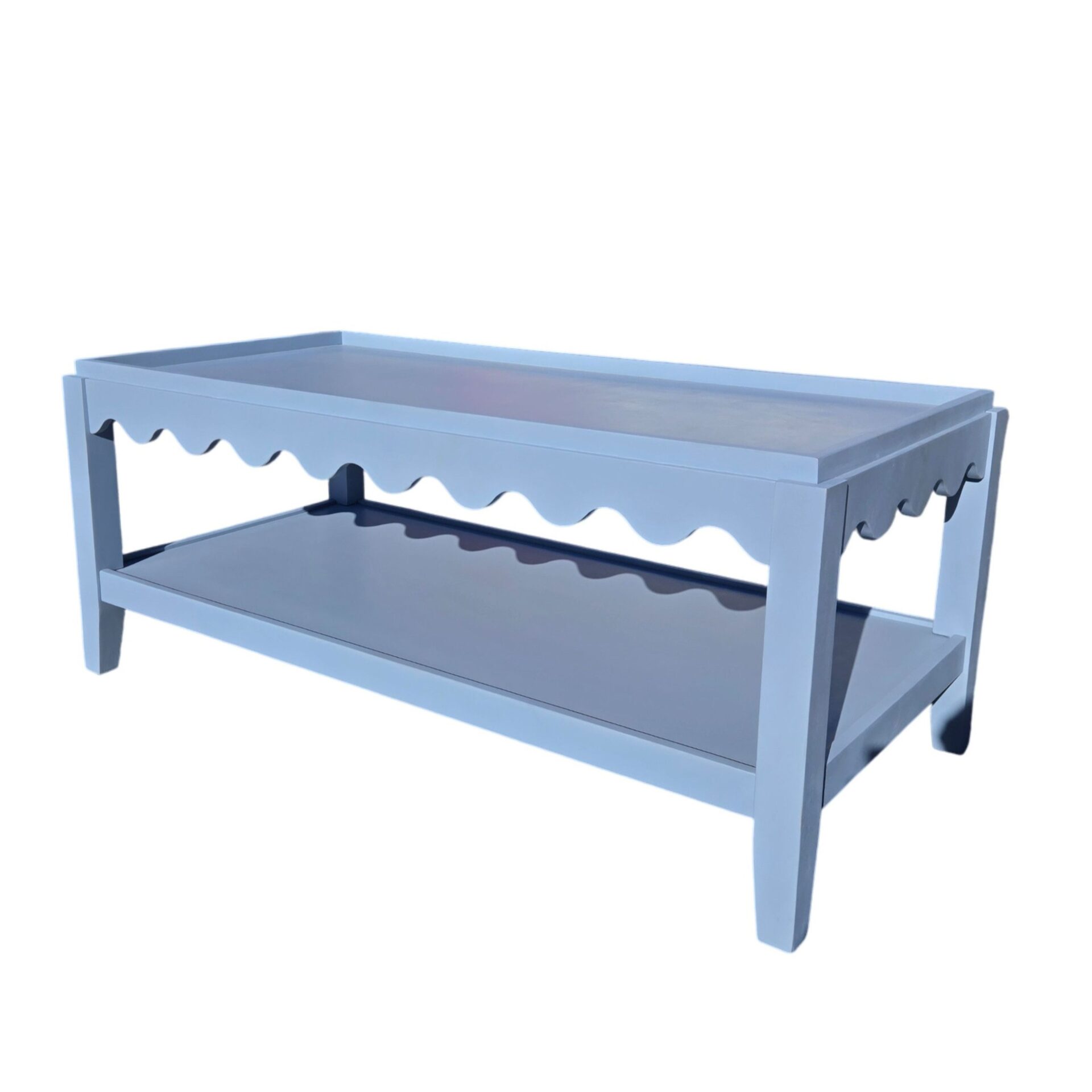 Scallop Rectangular Mango Wood Coffee Table