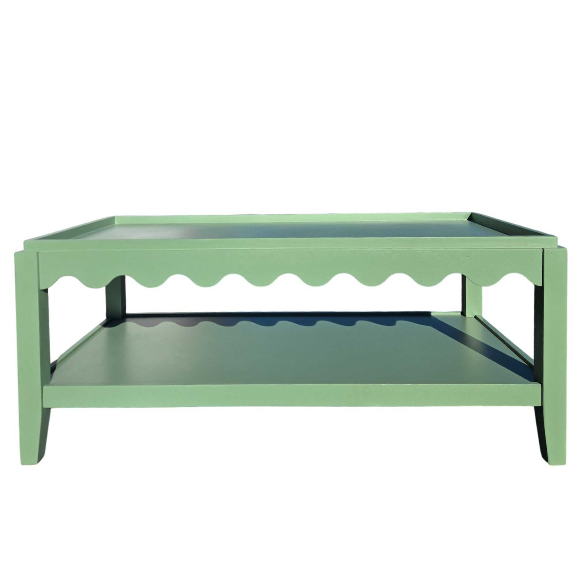 Scallop Rectangular Mango Wood Coffee Table