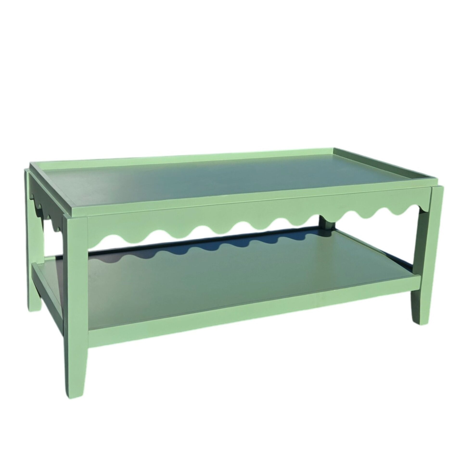 Scallop Rectangular Mango Wood Coffee Table