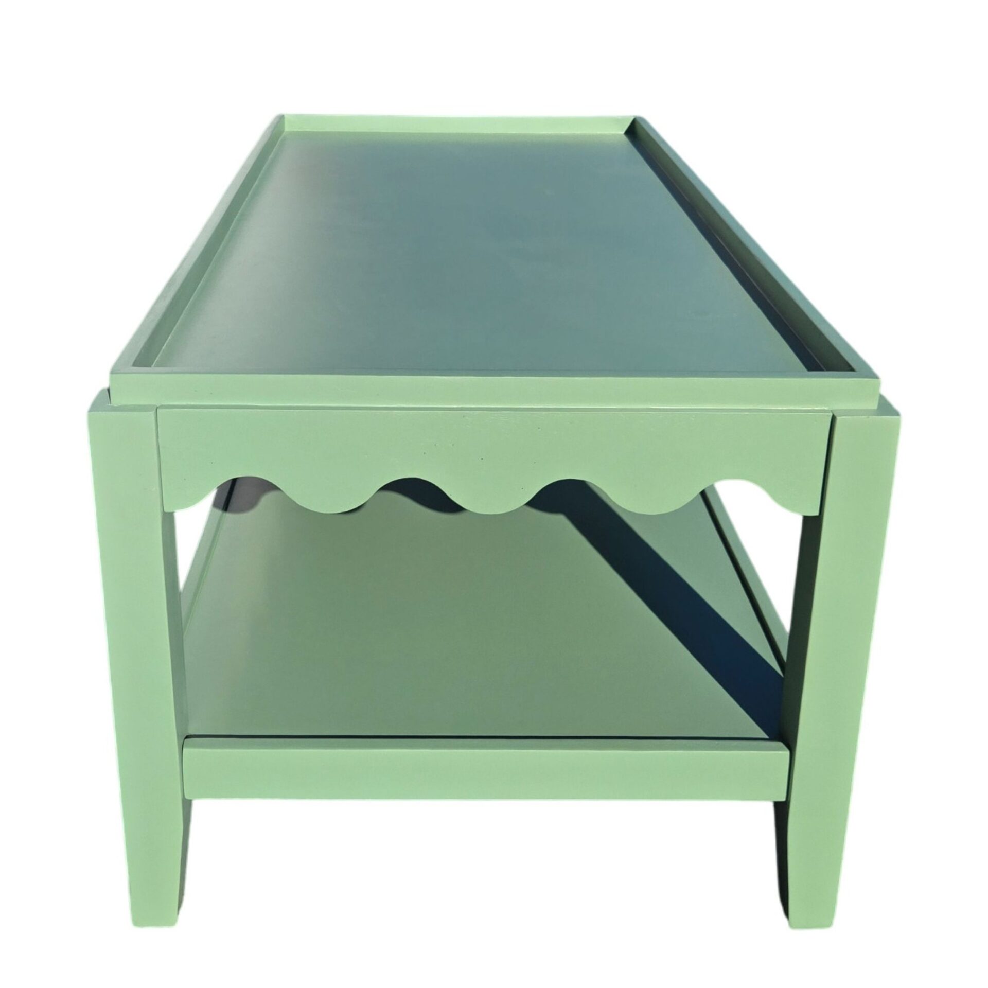 Scallop Rectangular Mango Wood Coffee Table
