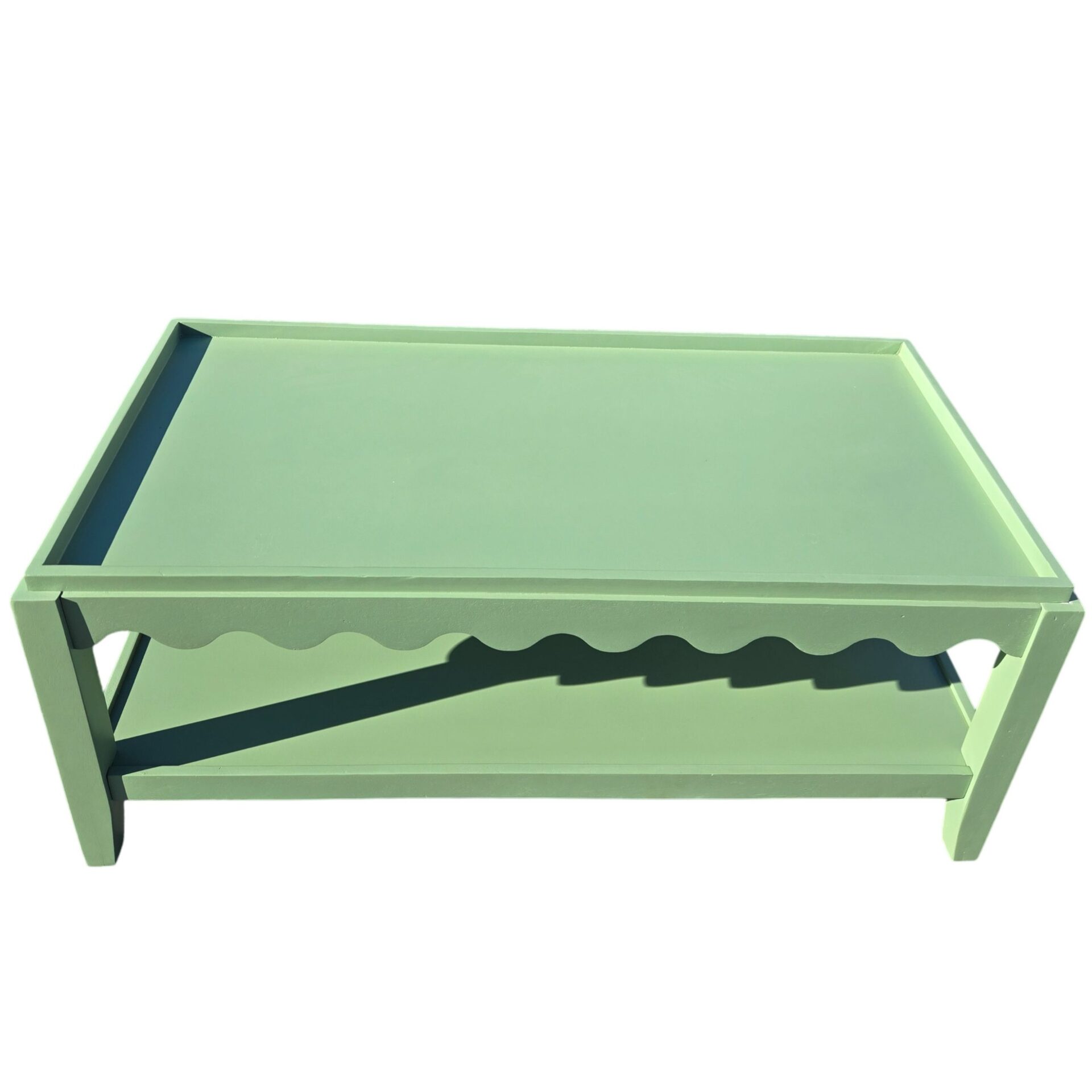 Scallop Rectangular Mango Wood Coffee Table