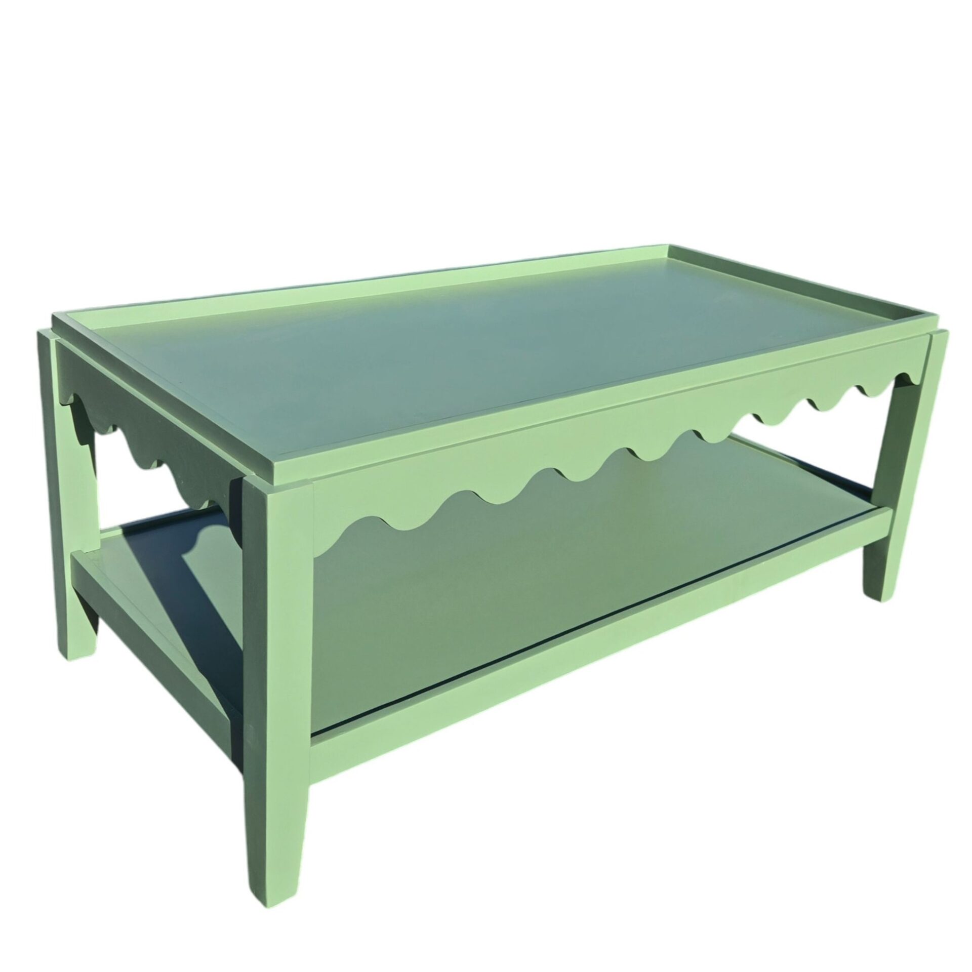 Scallop Rectangular Mango Wood Coffee Table