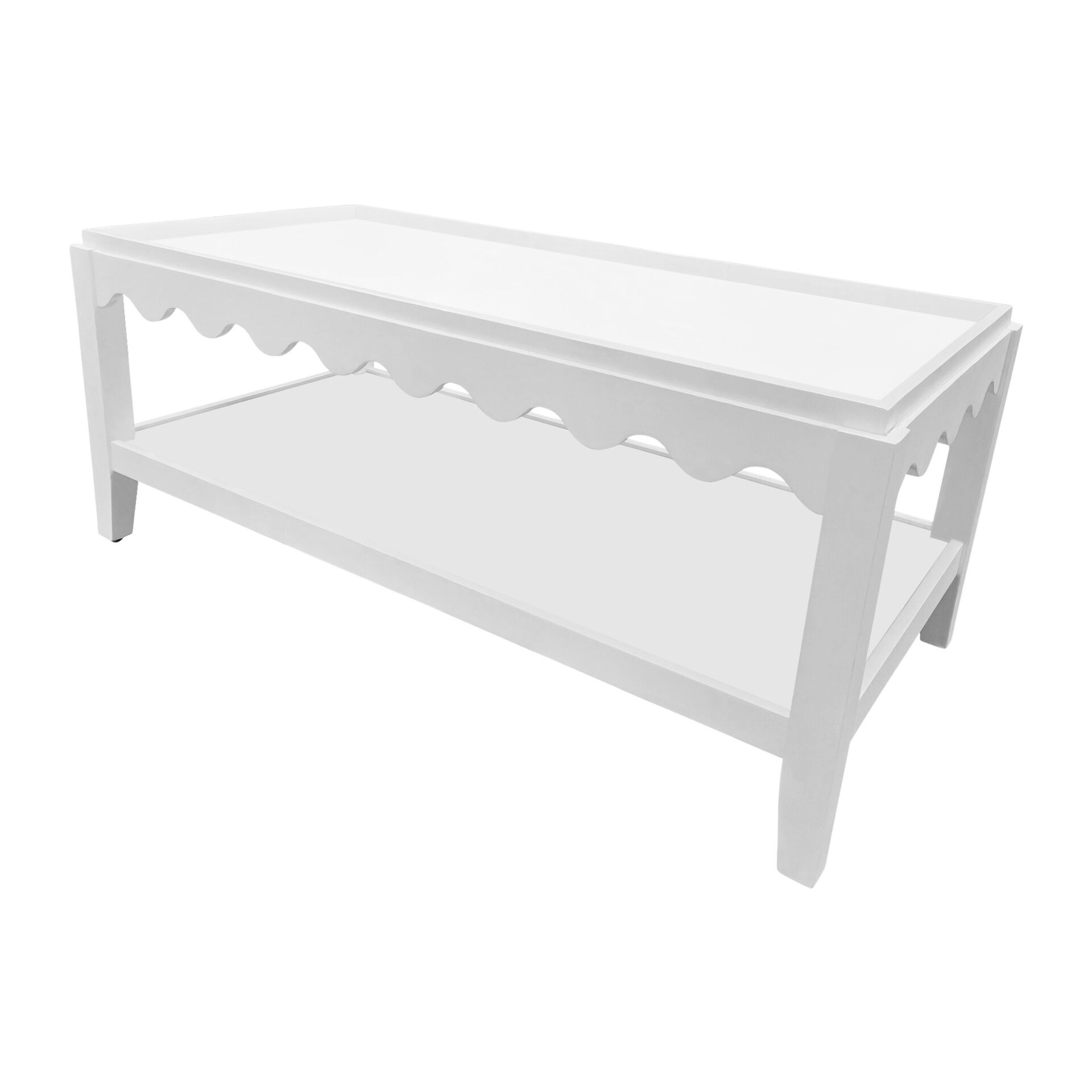 Scallop Rectangular Mango Wood Coffee Table