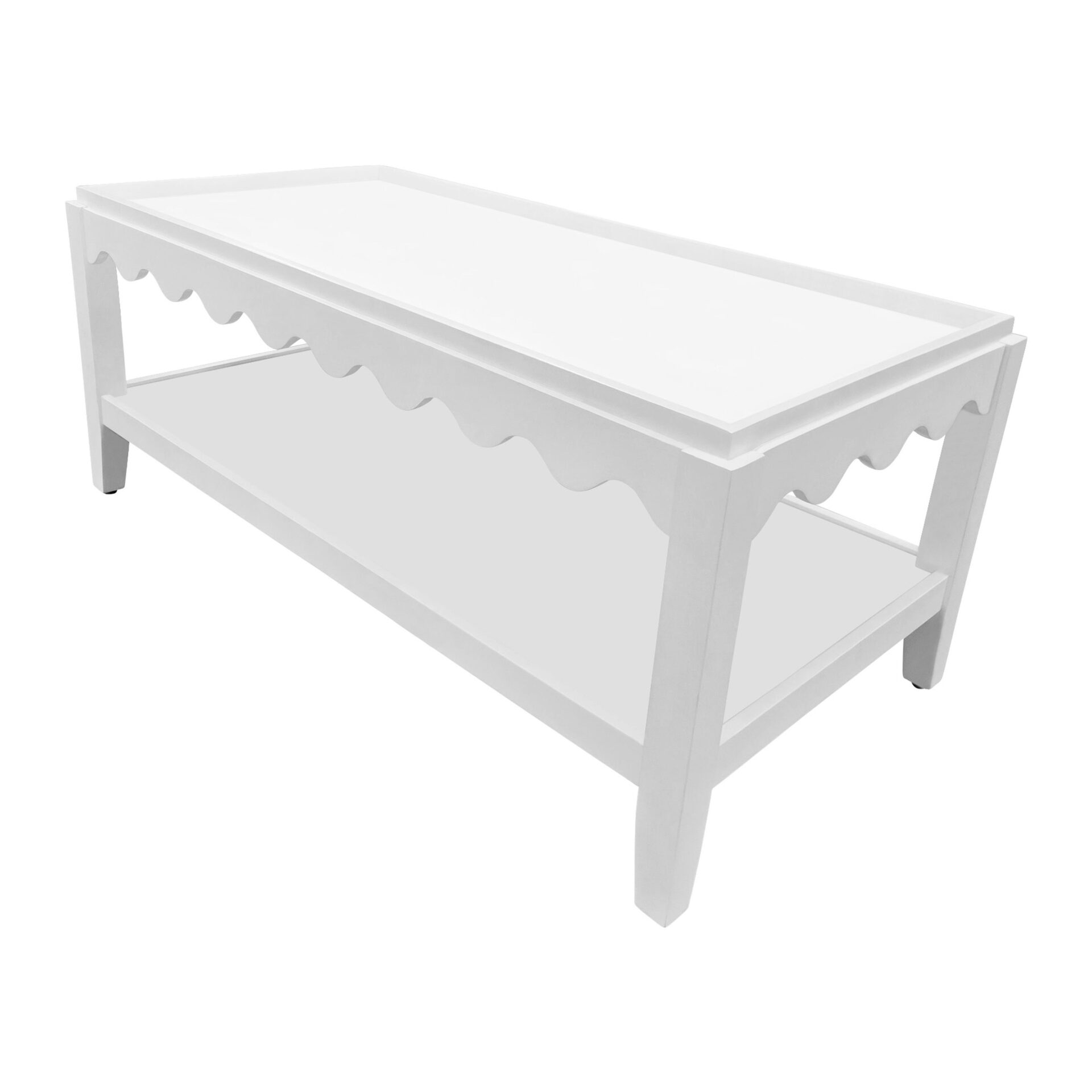Scallop Rectangular Mango Wood Coffee Table
