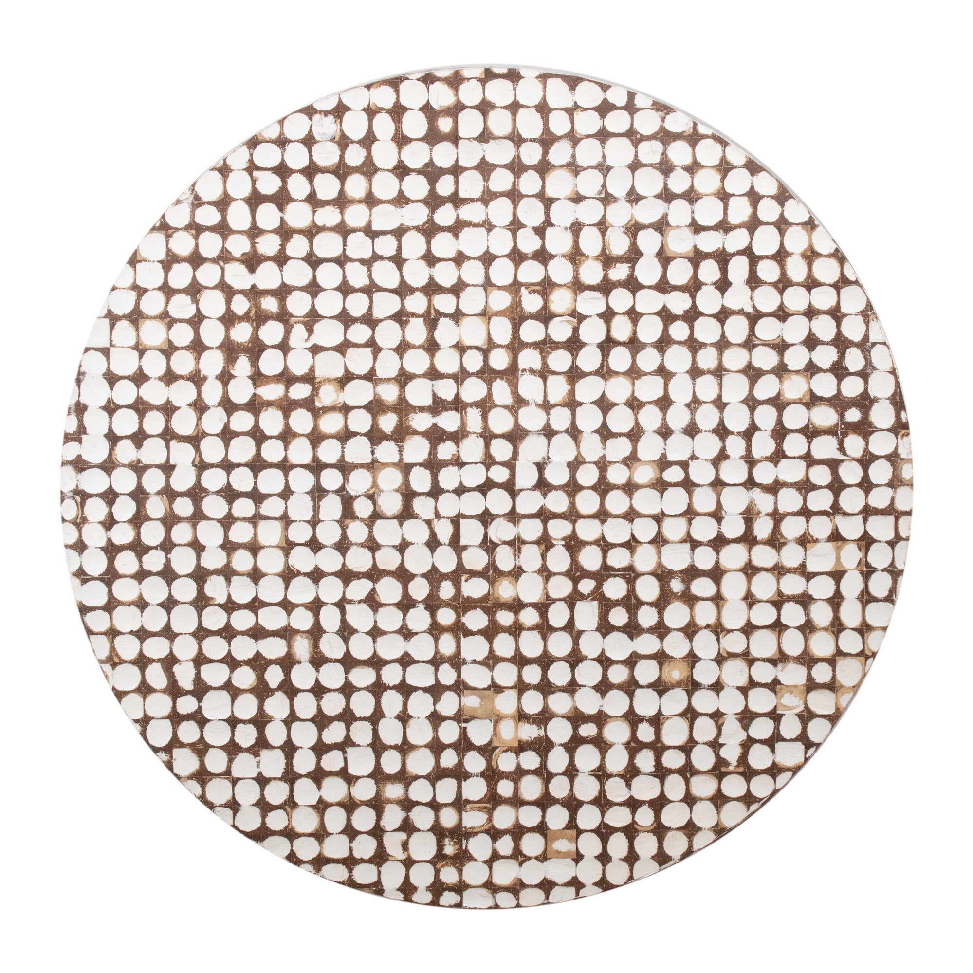 Shellcove Round Natural Coconut Shell Coffee Table