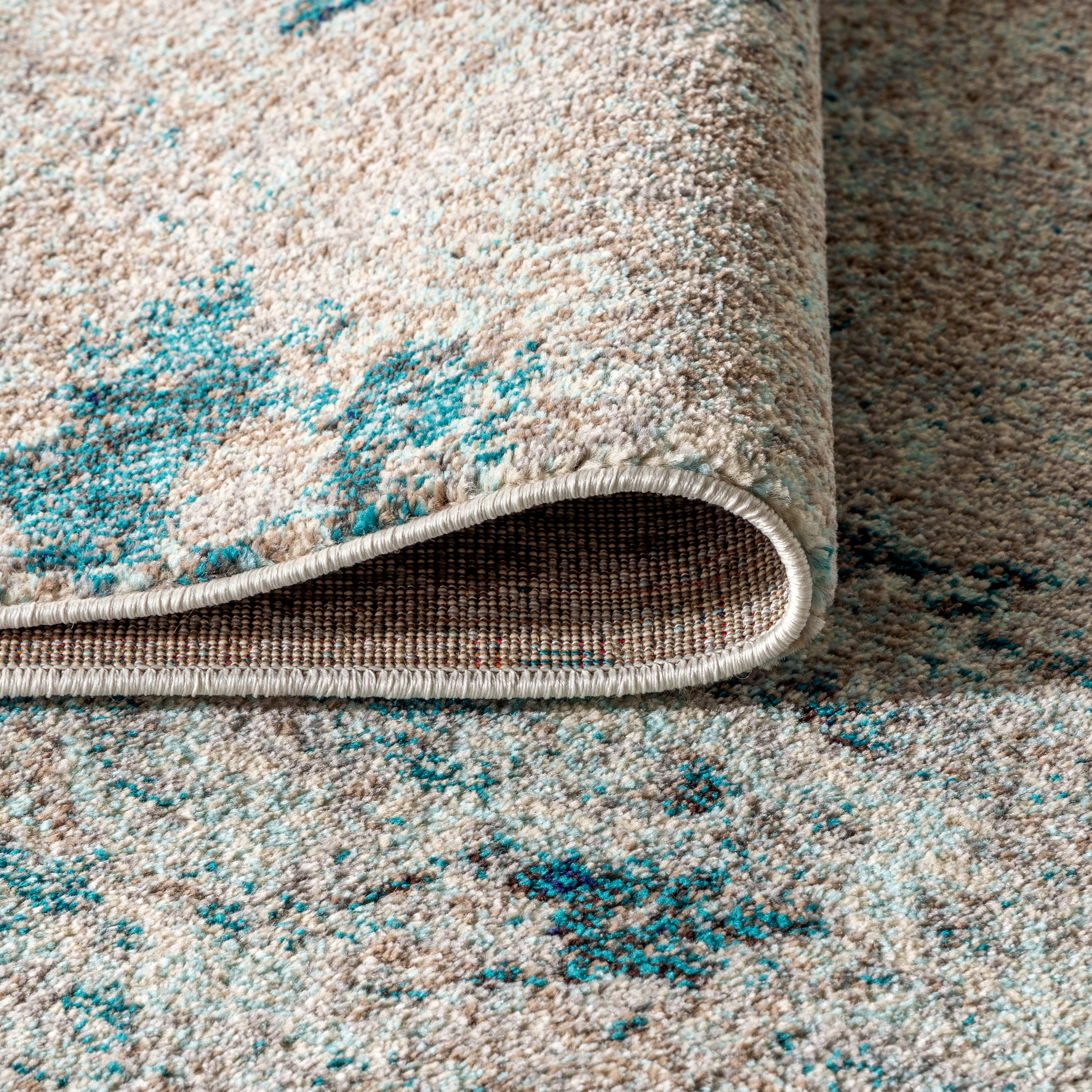 Contemporary POP Burnout Modern Abstract Vintage Faded Area Rug