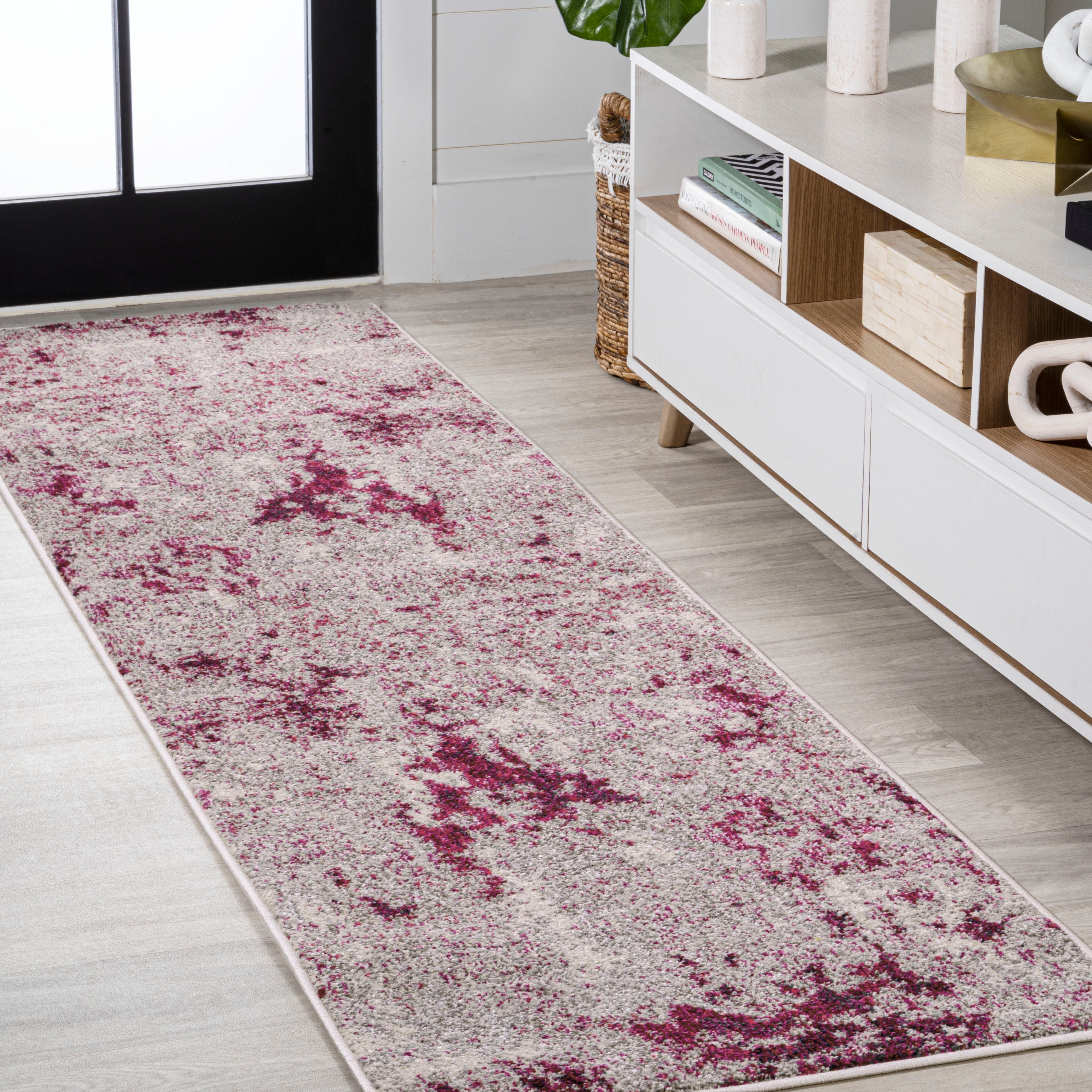 Contemporary POP Burnout Modern Abstract Vintage Faded Area Rug