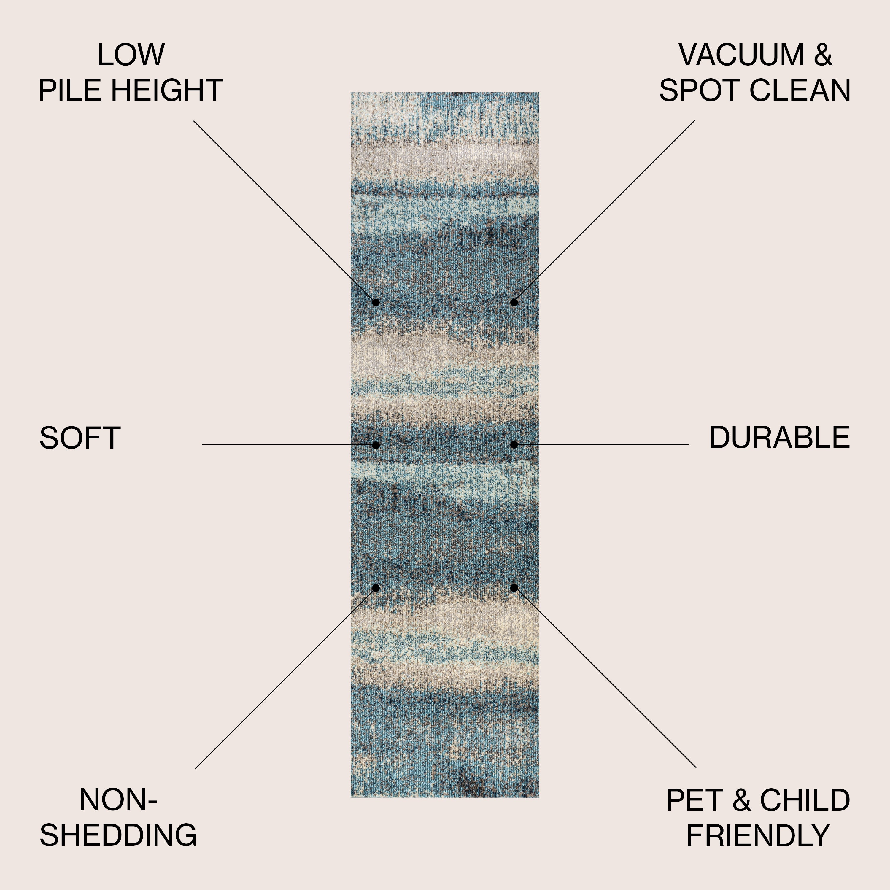 Contemporary POP Stripe Modern Abstract Vintage Area Rug