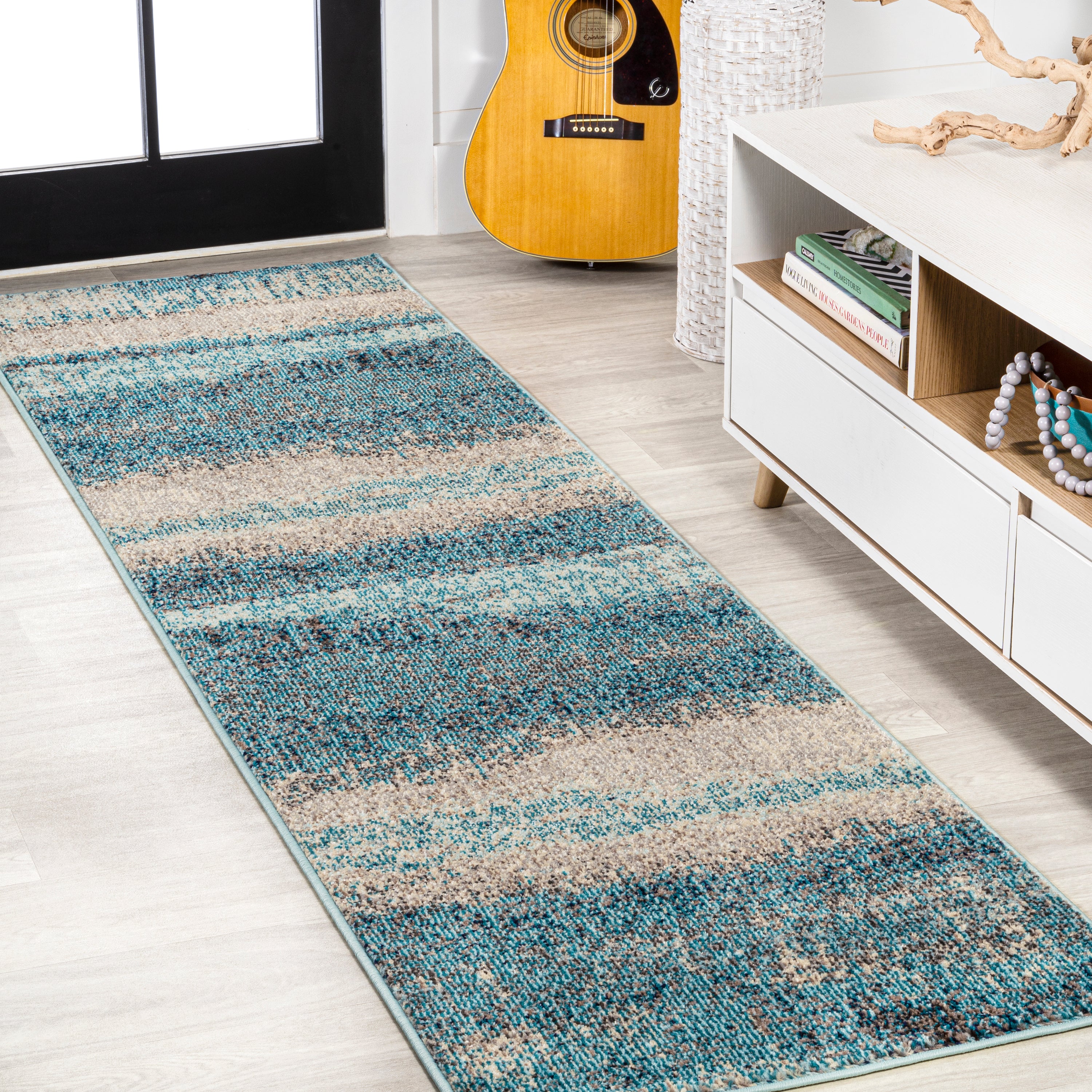 Contemporary POP Stripe Modern Abstract Vintage Area Rug
