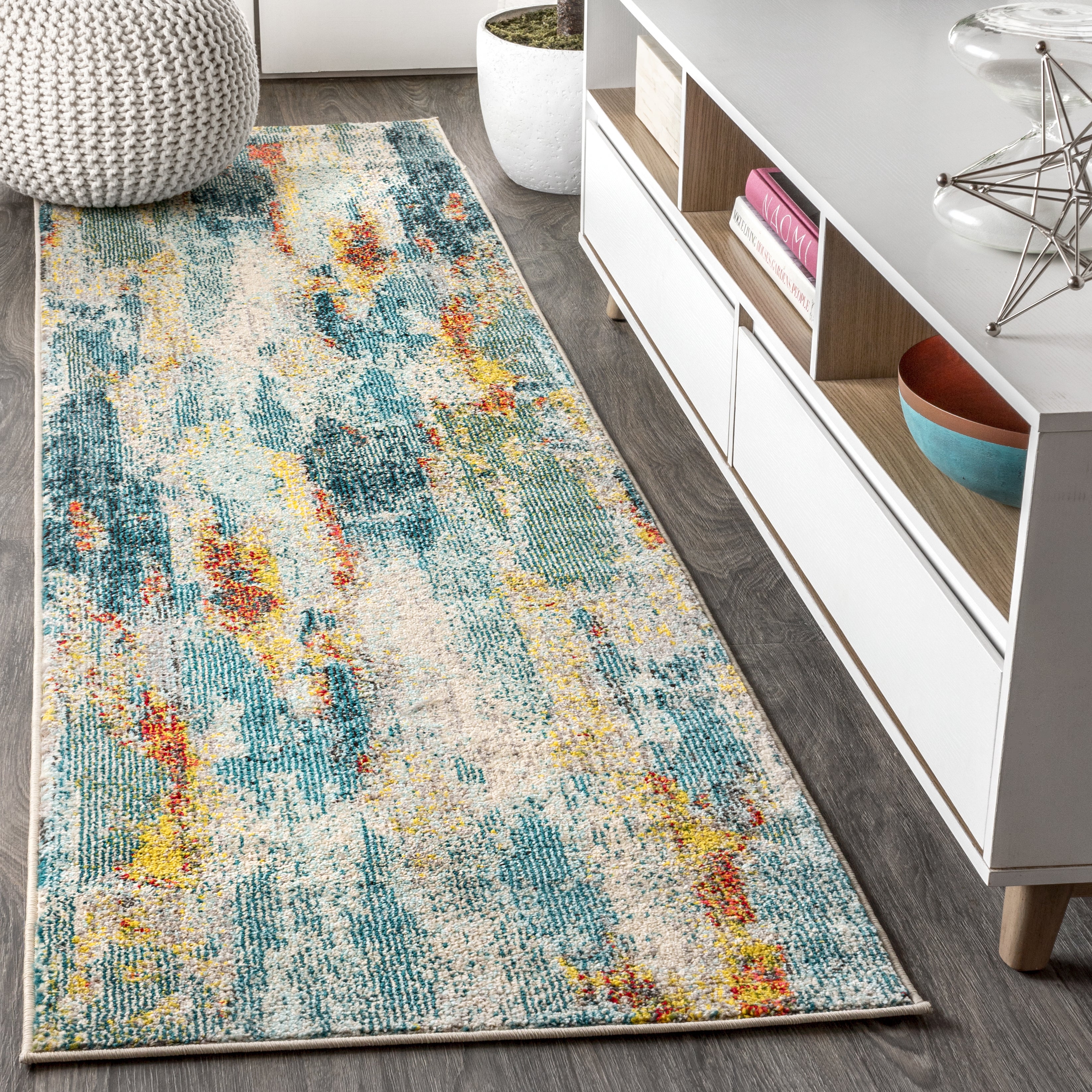 Contemporary POP Modern Abstract Vintage Waterfall Area Rug