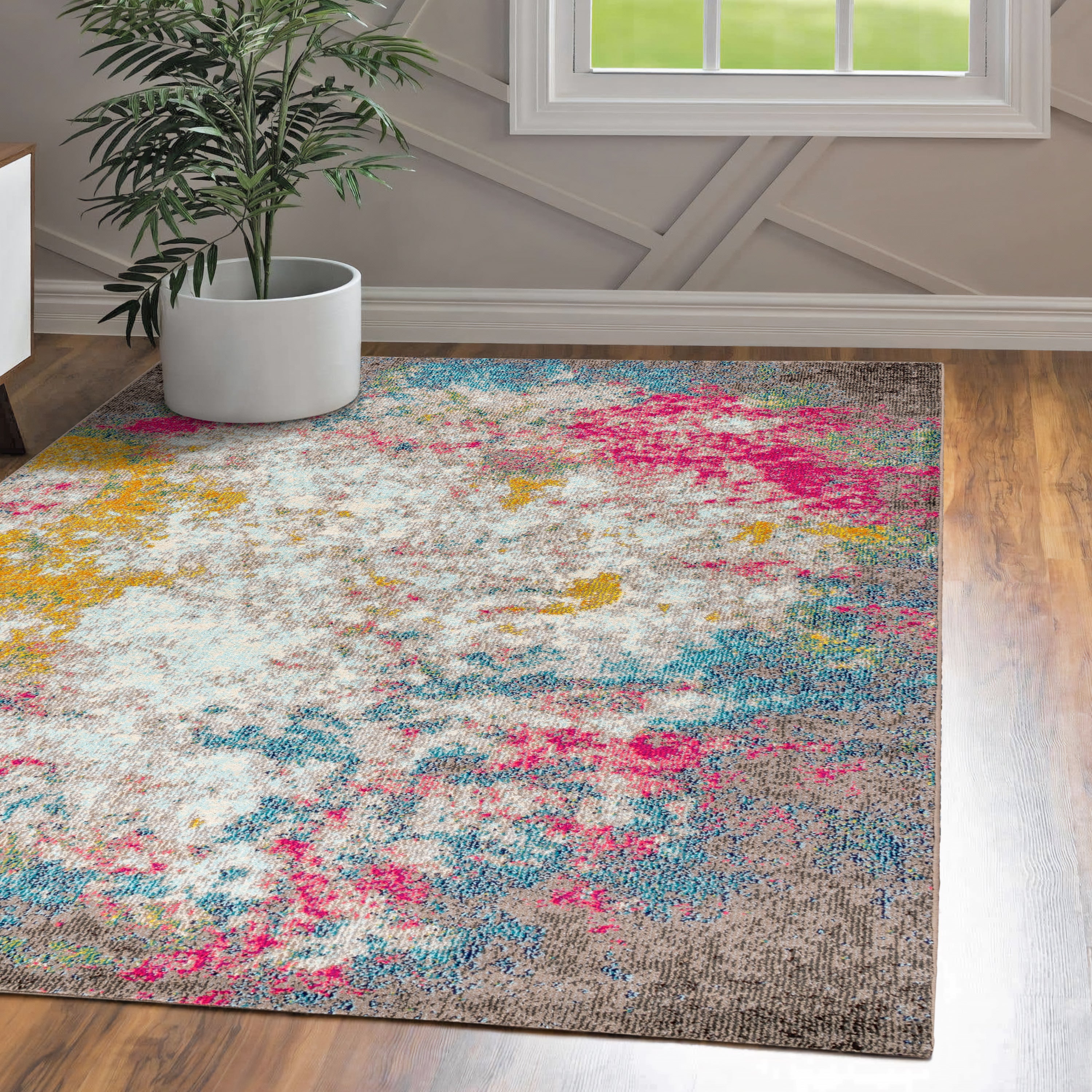 Contemporary POP High Contrast Modern Abstract Area Rug