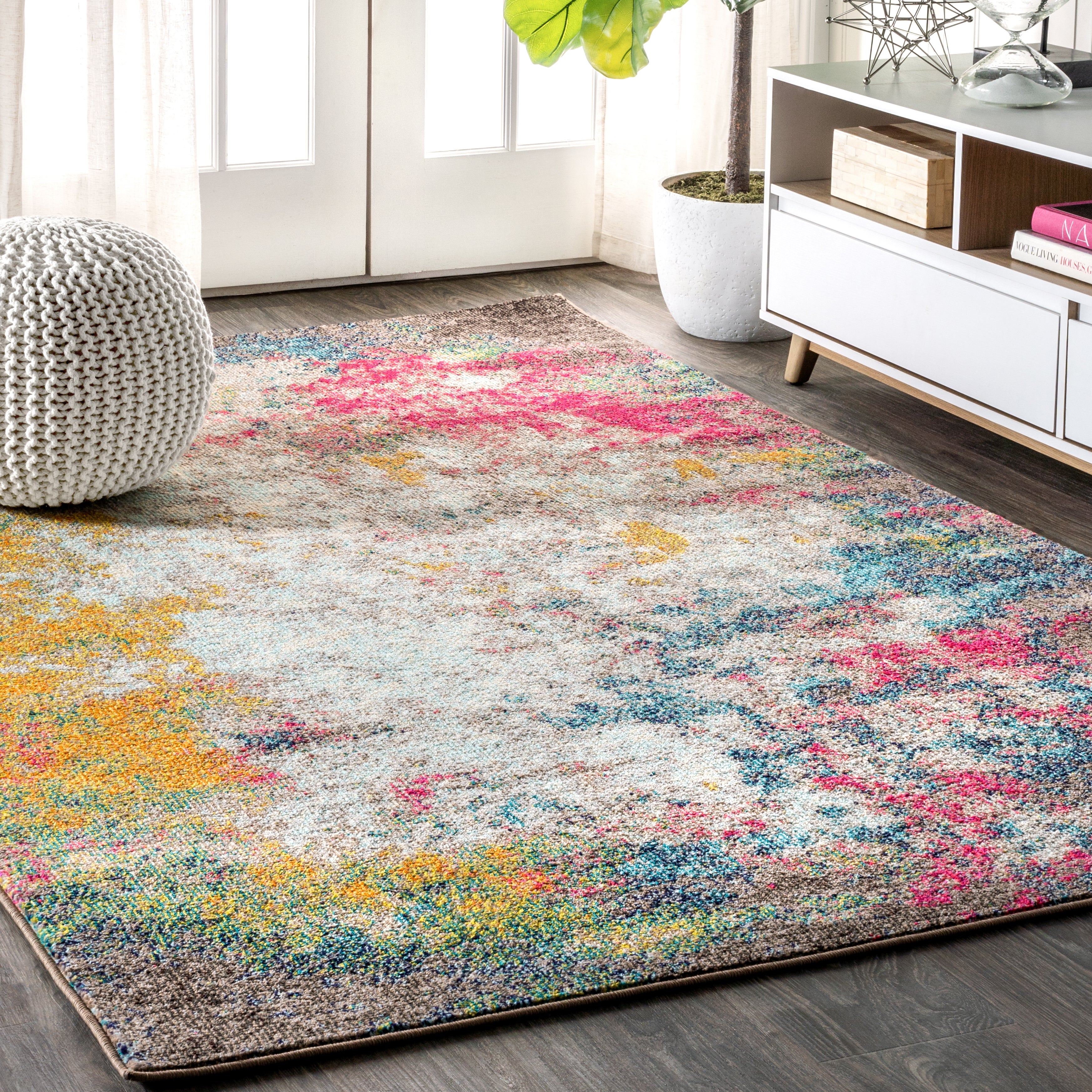 Contemporary POP High Contrast Modern Abstract Area Rug