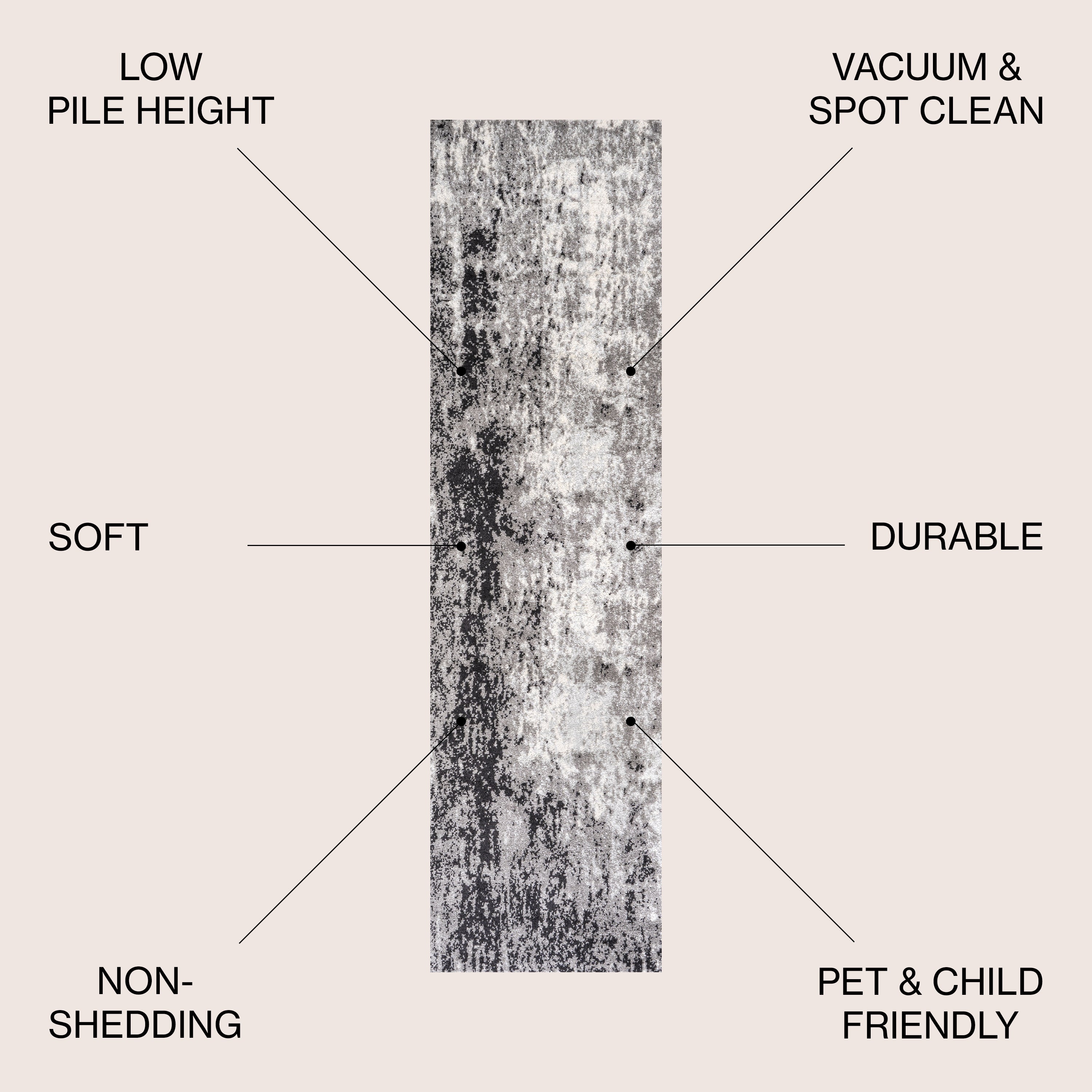 Storm Modern Abstract Area Rug