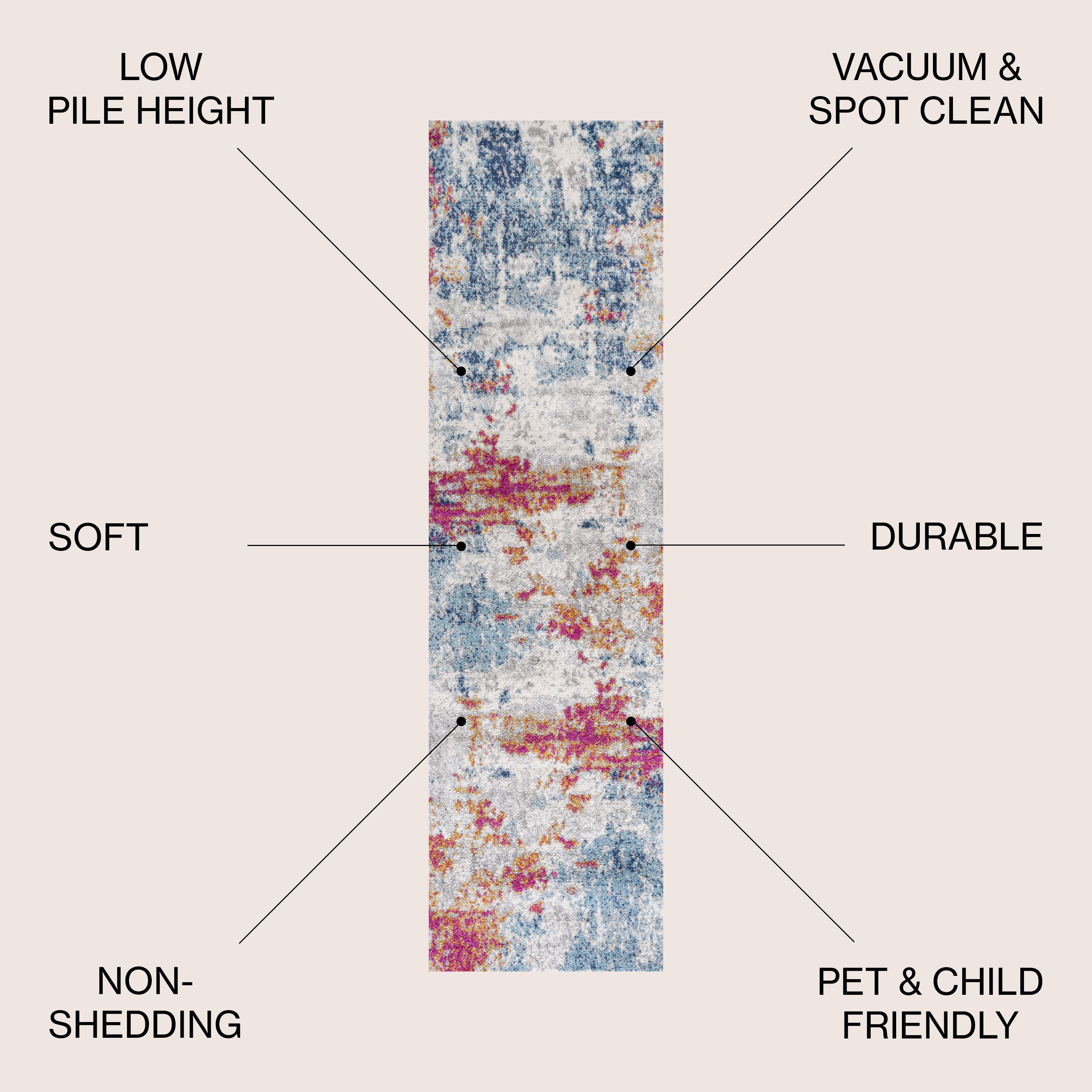 Sunset Modern Abstract Area Rug