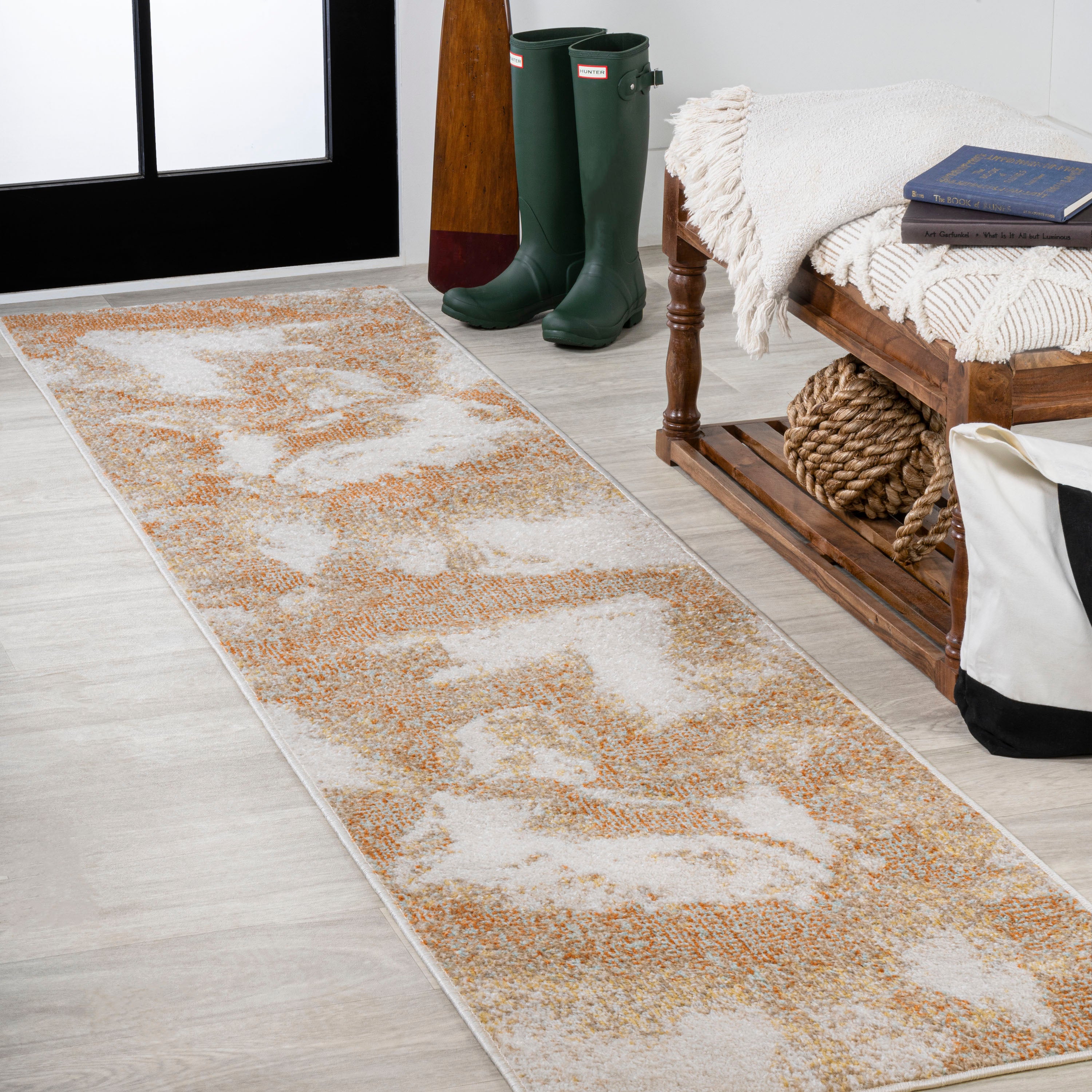 Petalo Abstract Two-Tone Modern Area Rug