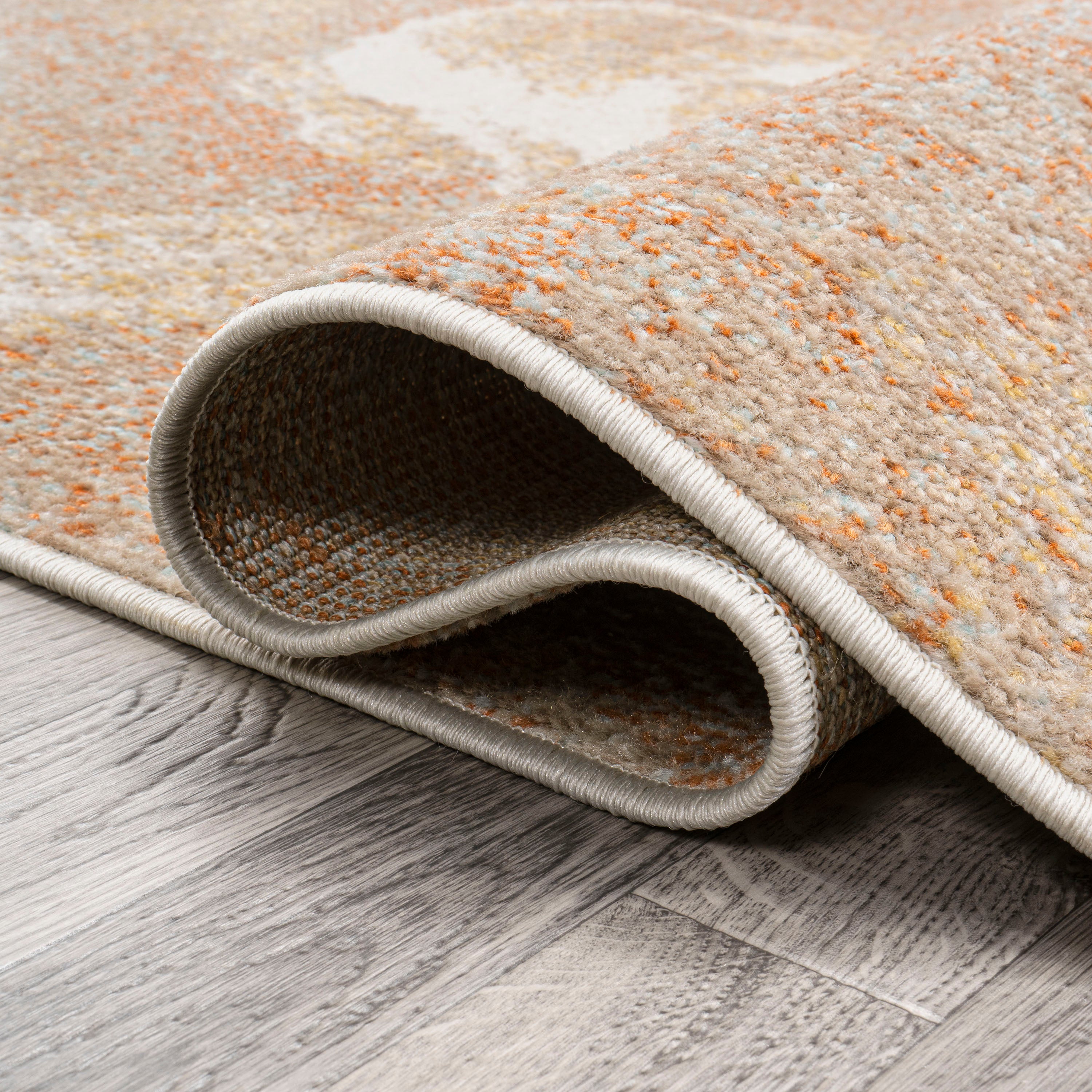 Petalo Abstract Two-Tone Modern Area Rug