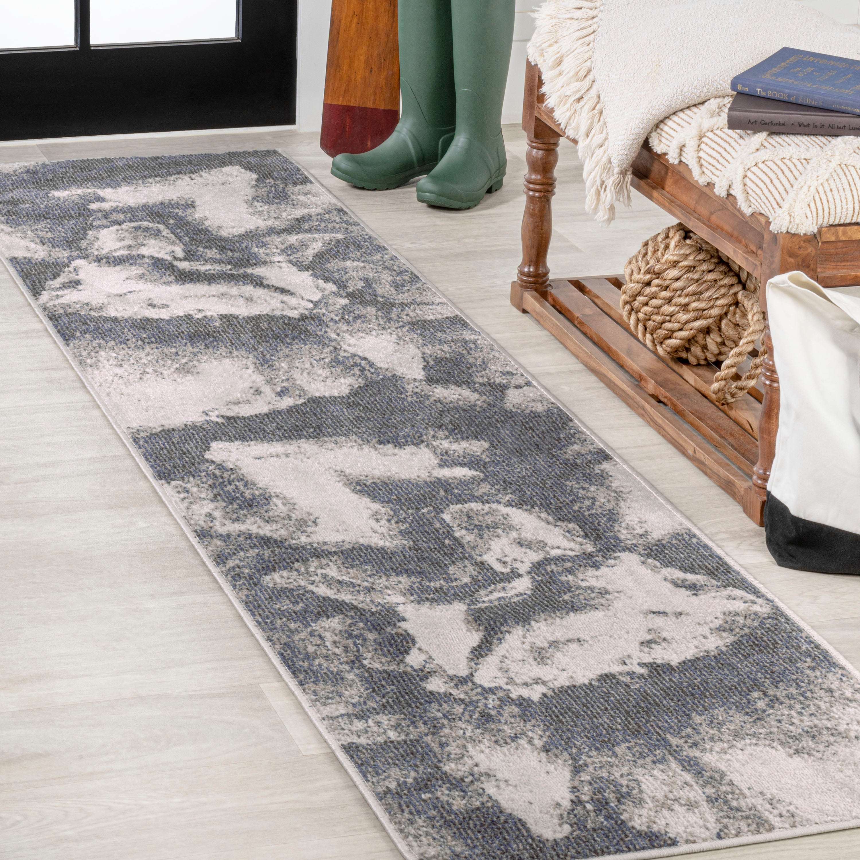 Petalo Abstract Two-Tone Modern Area Rug