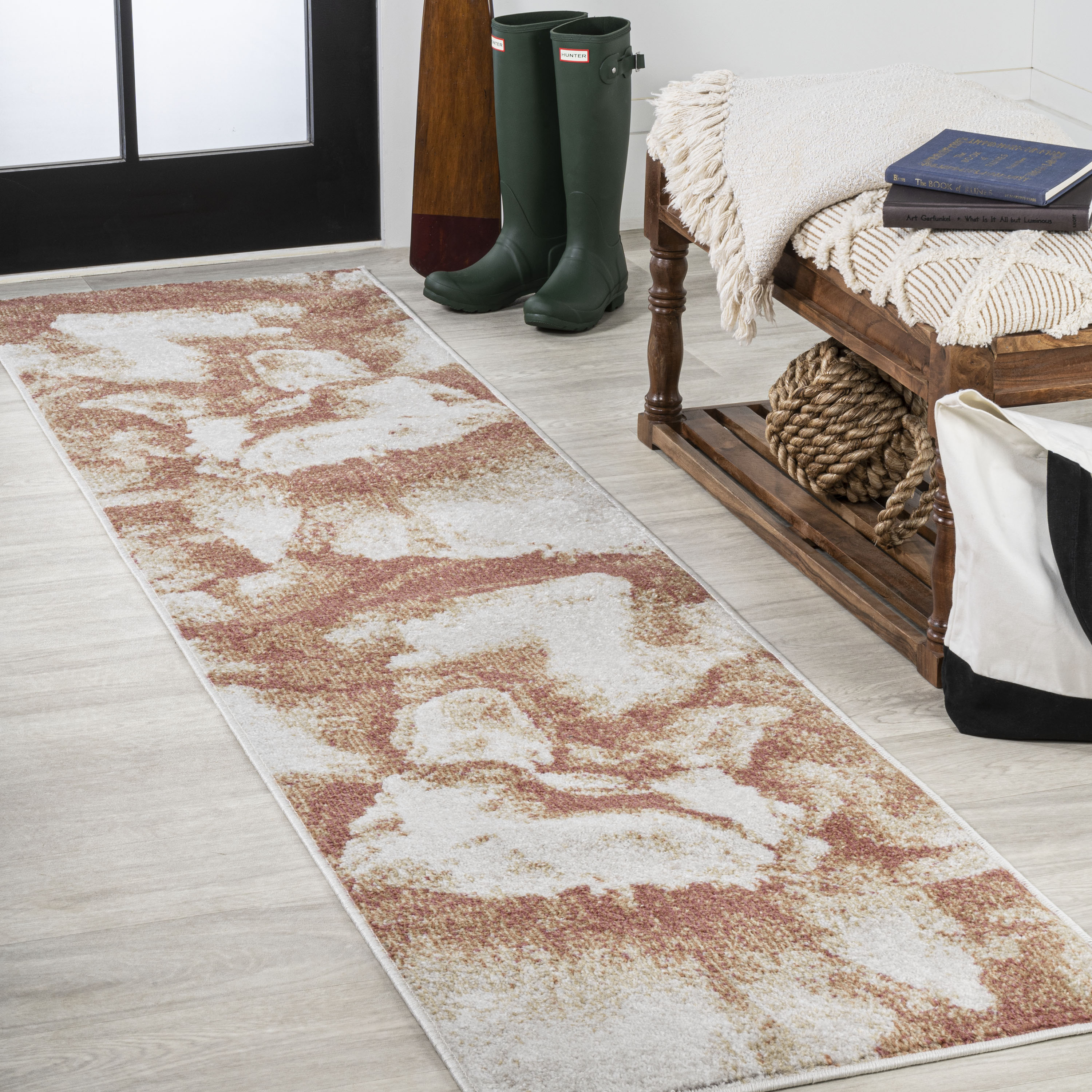 Petalo Abstract Two-Tone Modern Area Rug