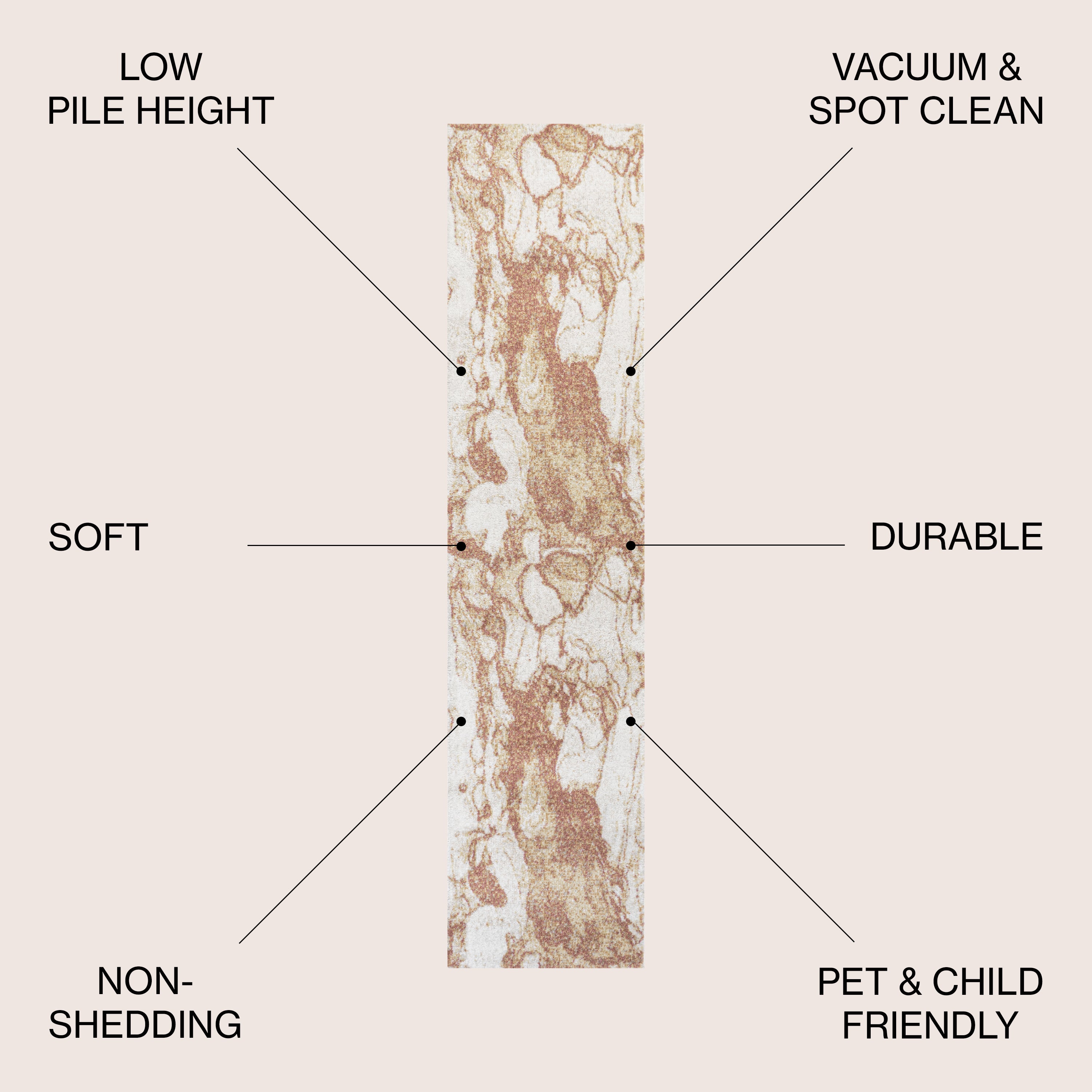 Marmo Abstract Marbled Modern Area Rug