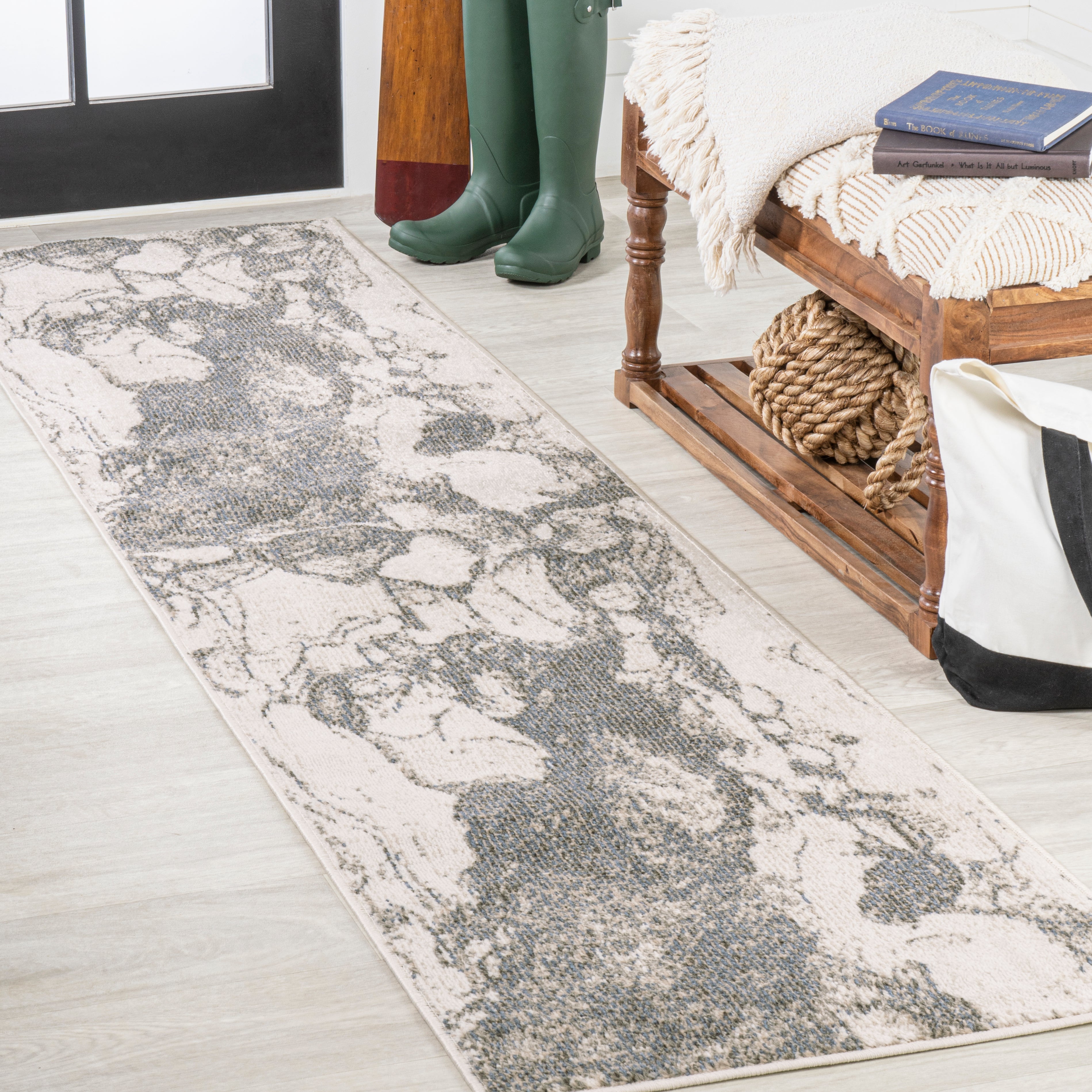 Marmo Abstract Marbled Modern Area Rug