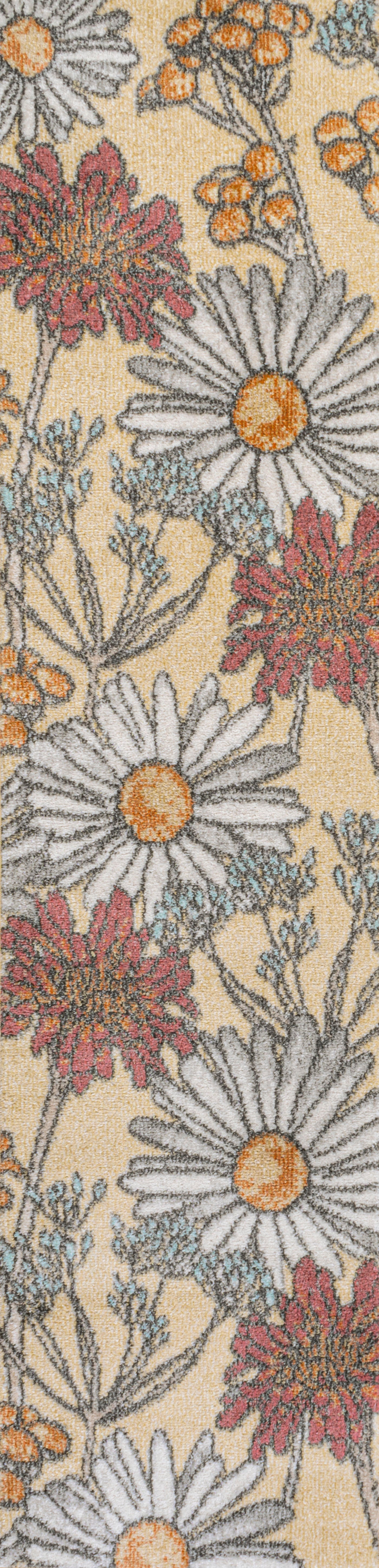 Dizi Modern Botanical Wildflower Area Rug