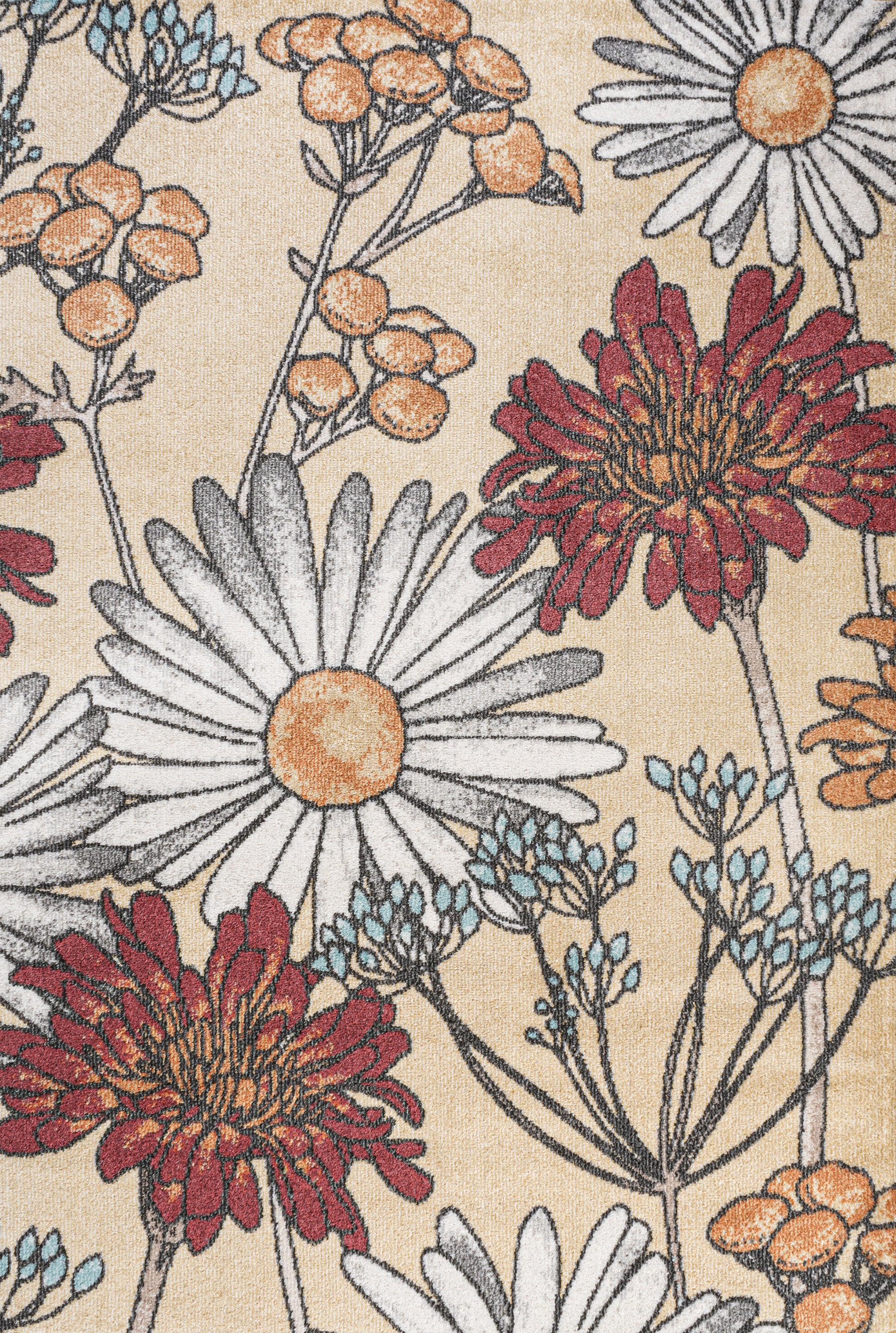 Dizi Modern Botanical Wildflower Area Rug