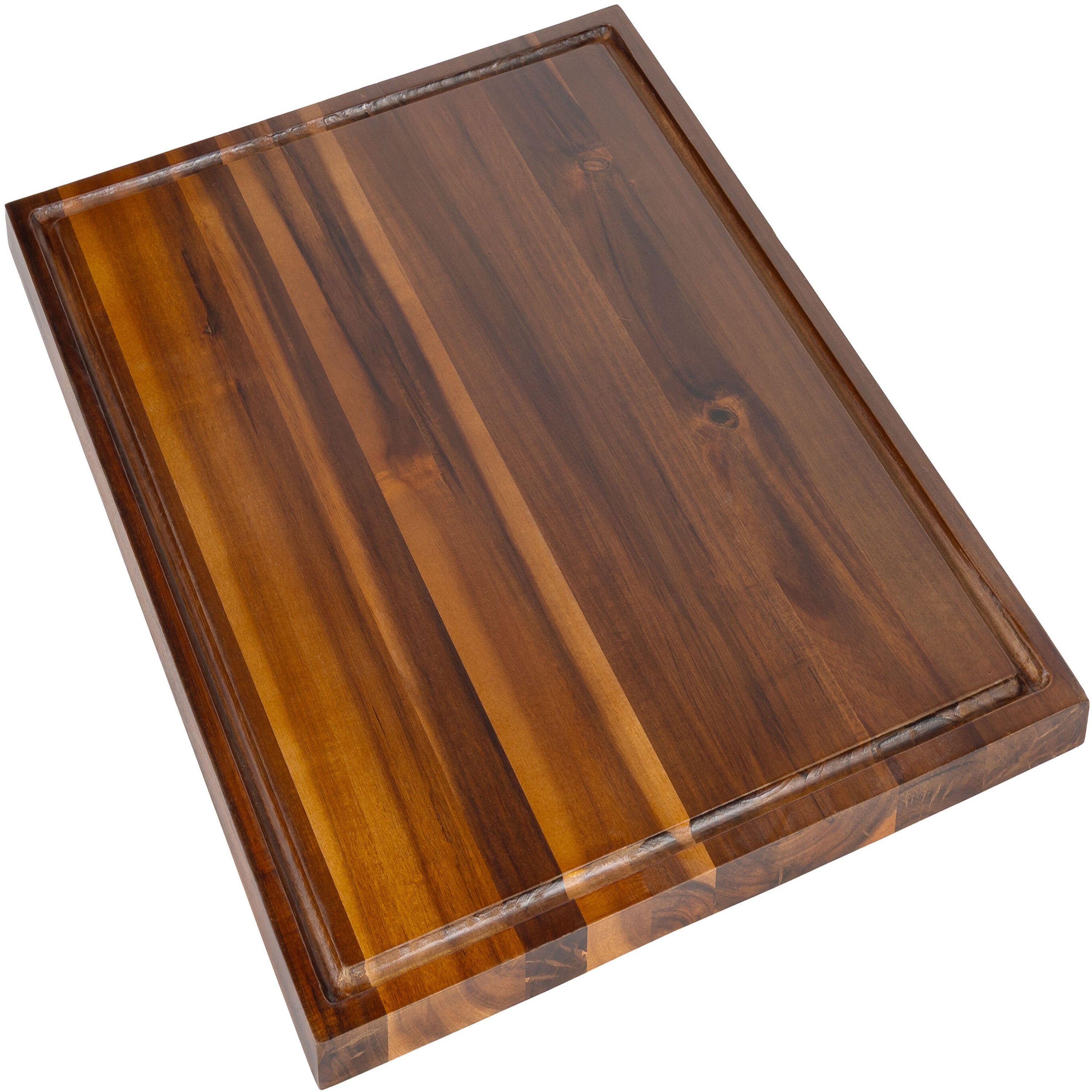 Eldridge Handcrafted Acacia Wood Reversible Cutting Board with Juice Grooves