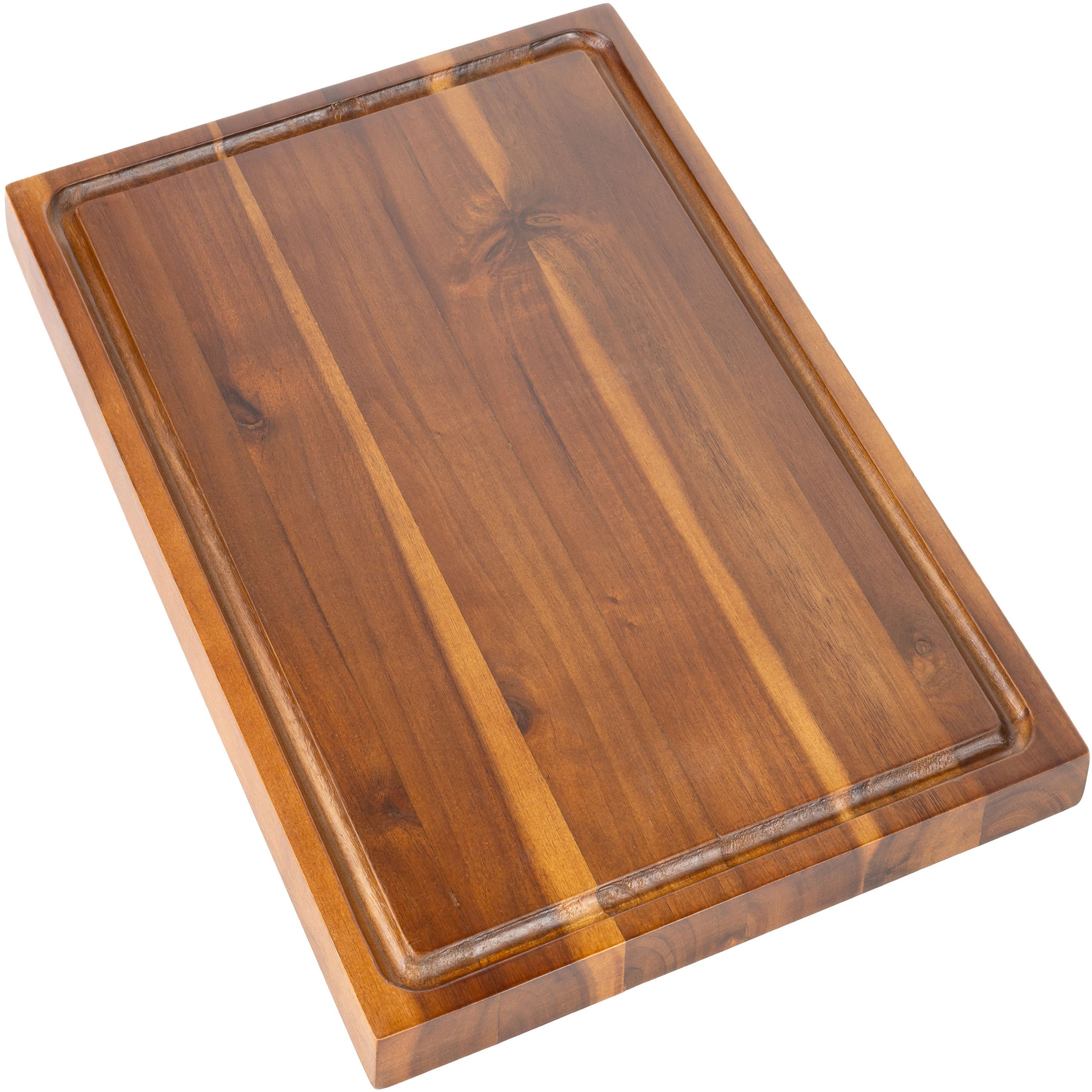 Eldridge Handcrafted Acacia Wood Reversible Cutting Board with Juice Grooves