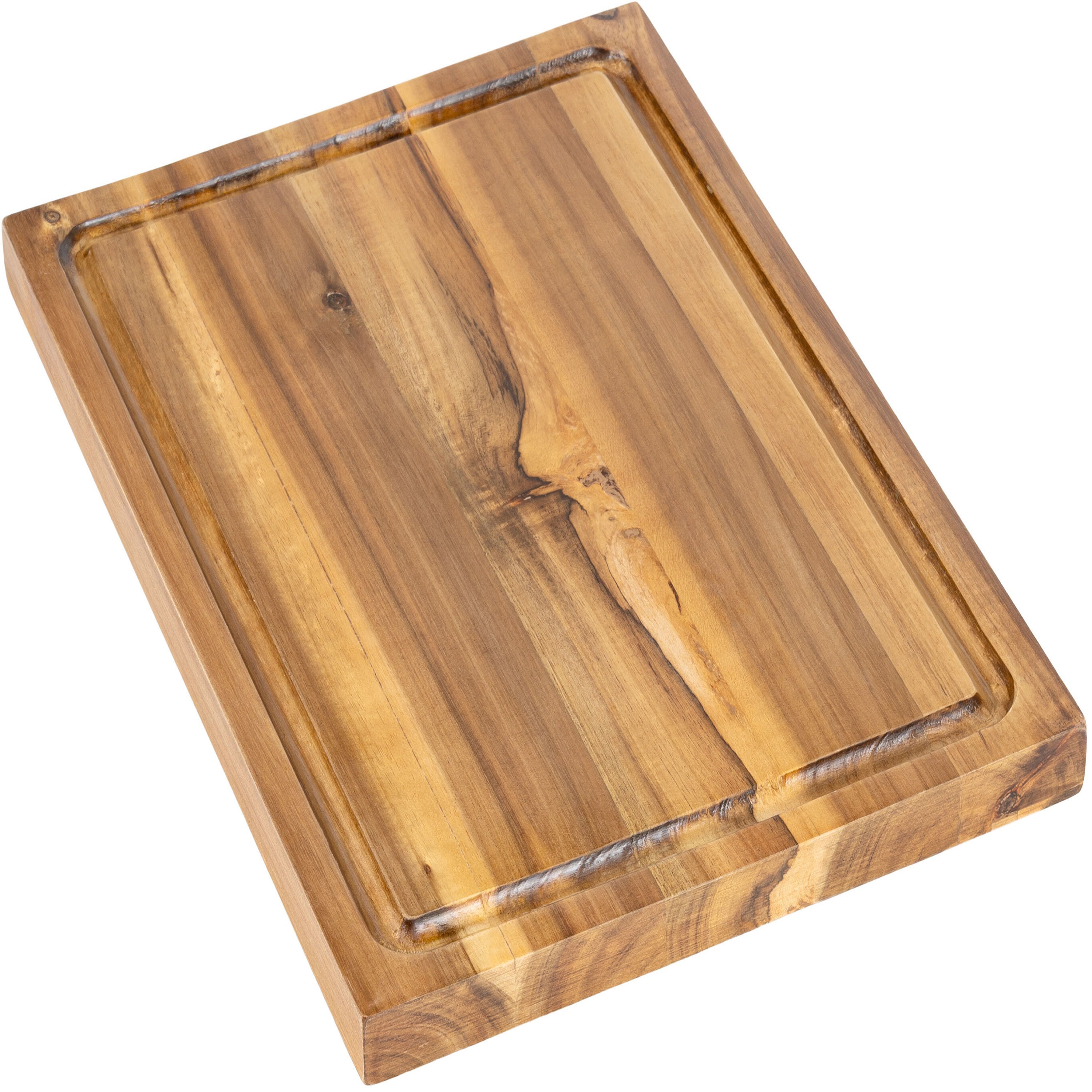 Eldridge Handcrafted Acacia Wood Reversible Cutting Board with Juice Grooves