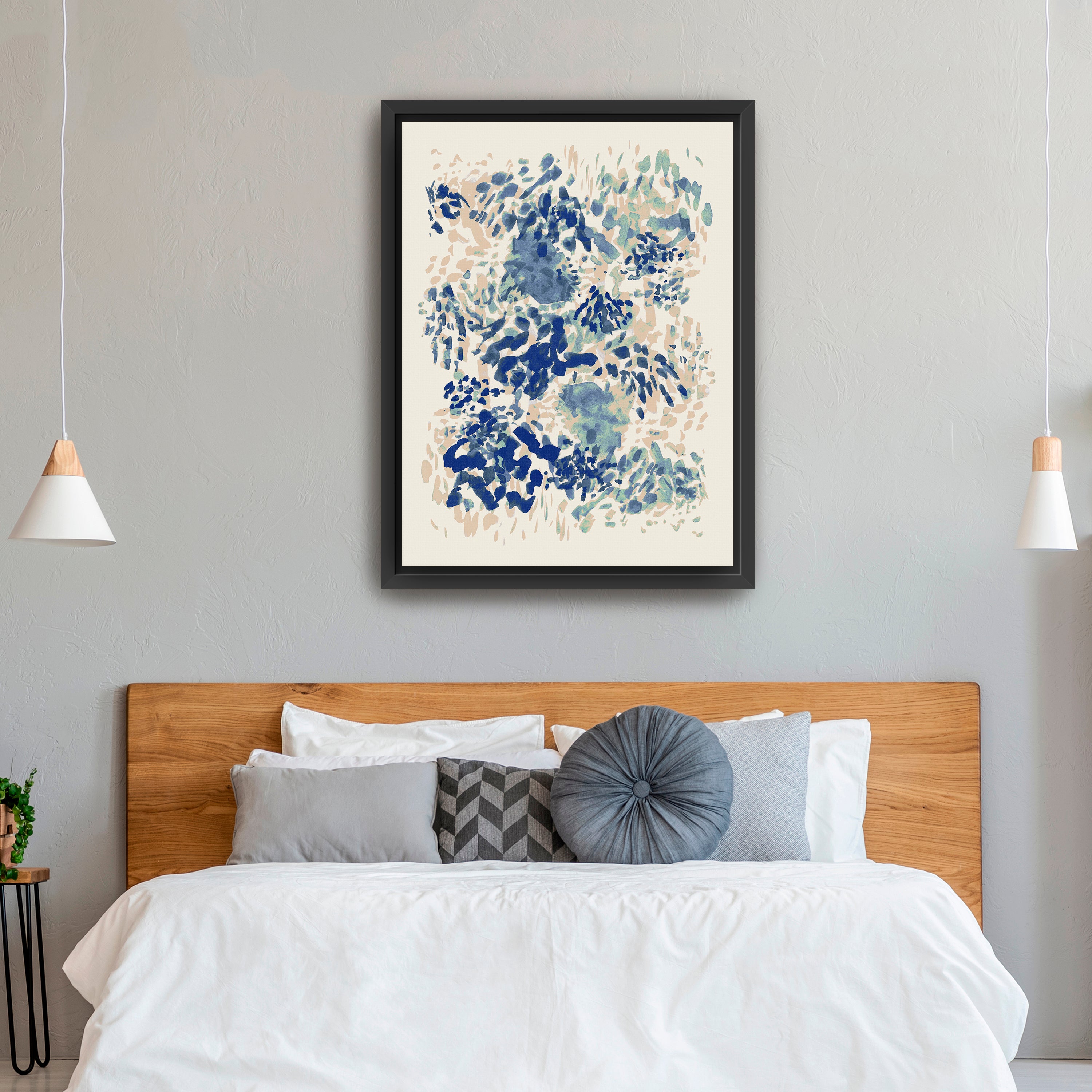 Blue Coral Garden Canvas Giclee