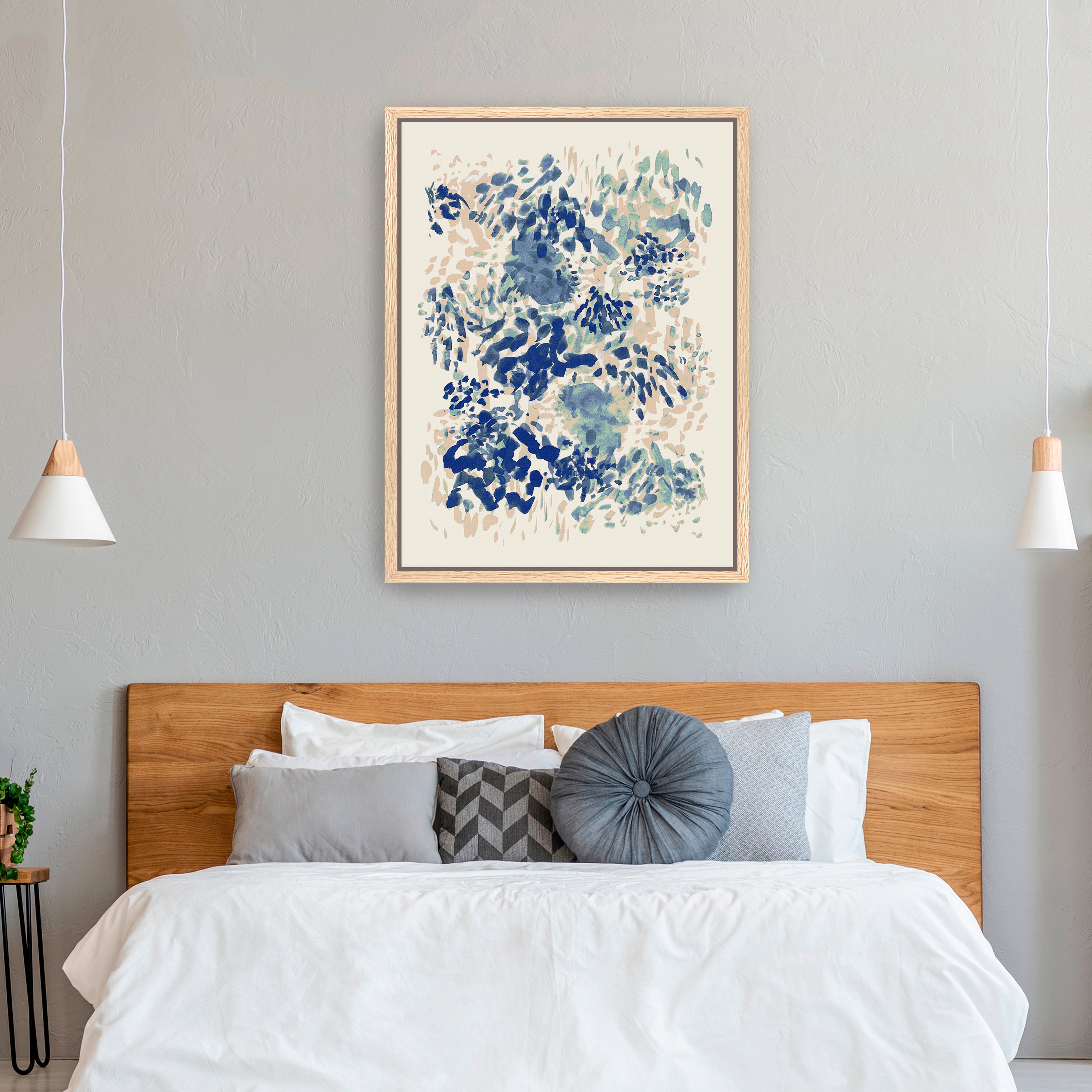 Blue Coral Garden Canvas Giclee