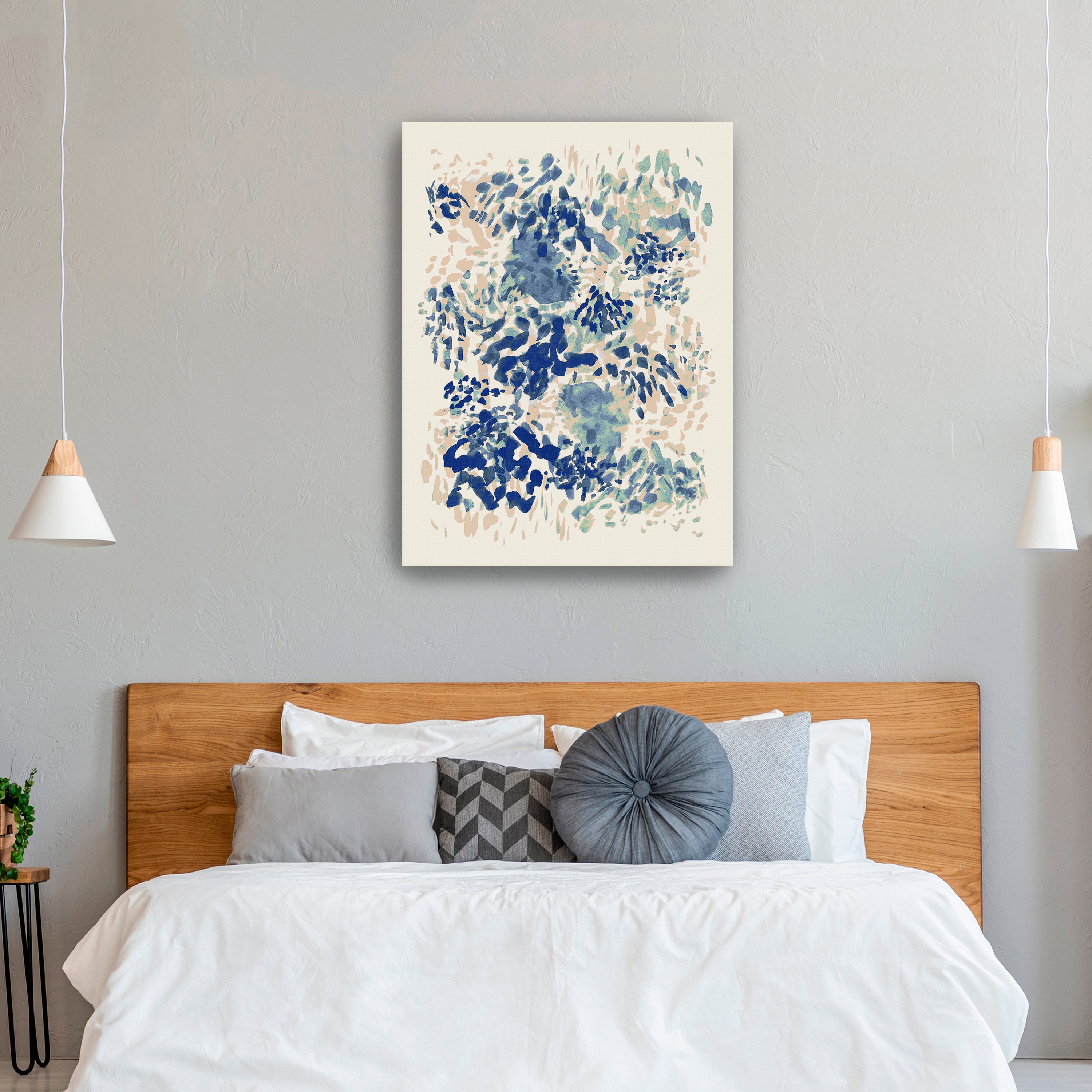 Blue Coral Garden Canvas Giclee