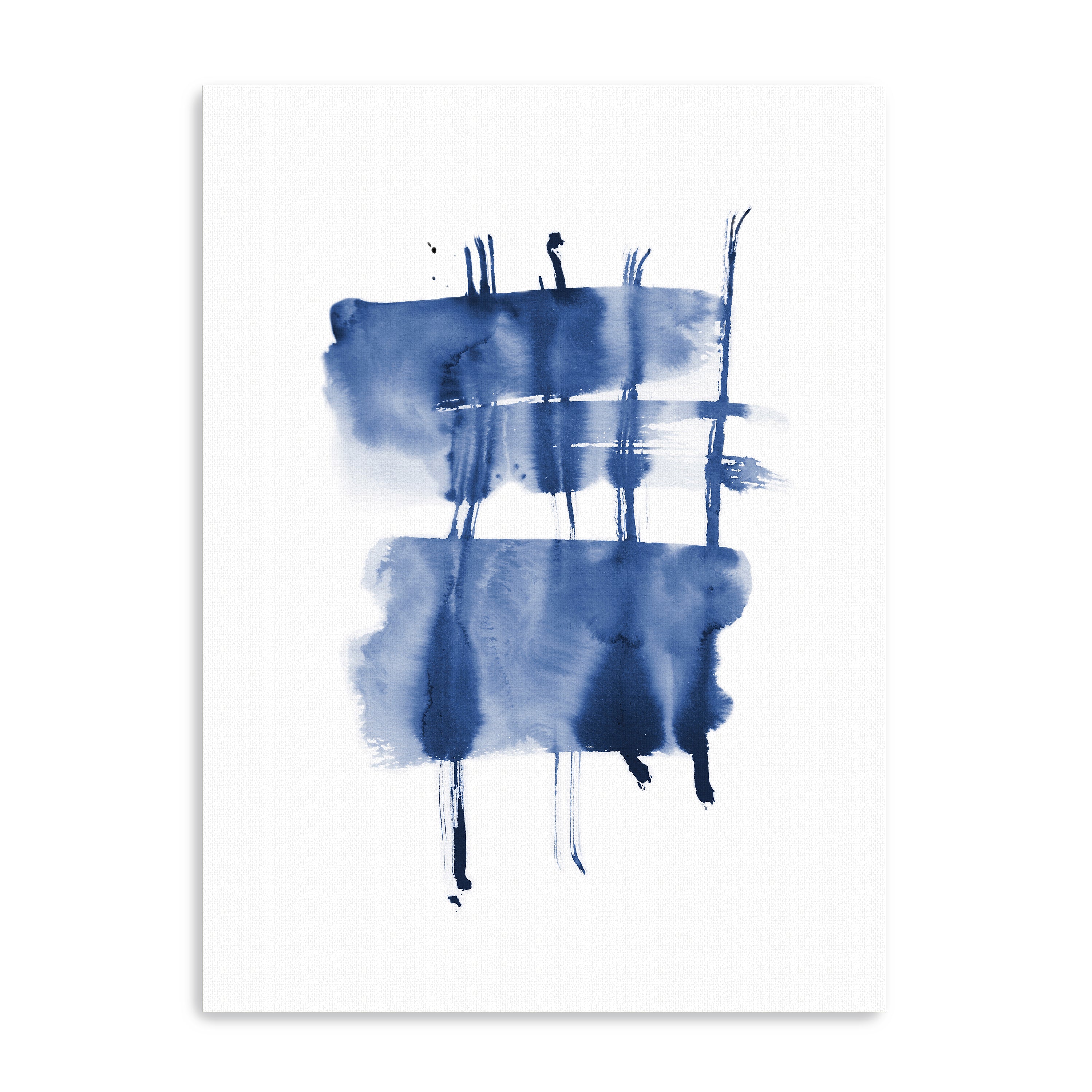 Navy Blue - Ink Flow I Canvas Giclee - Pier 1