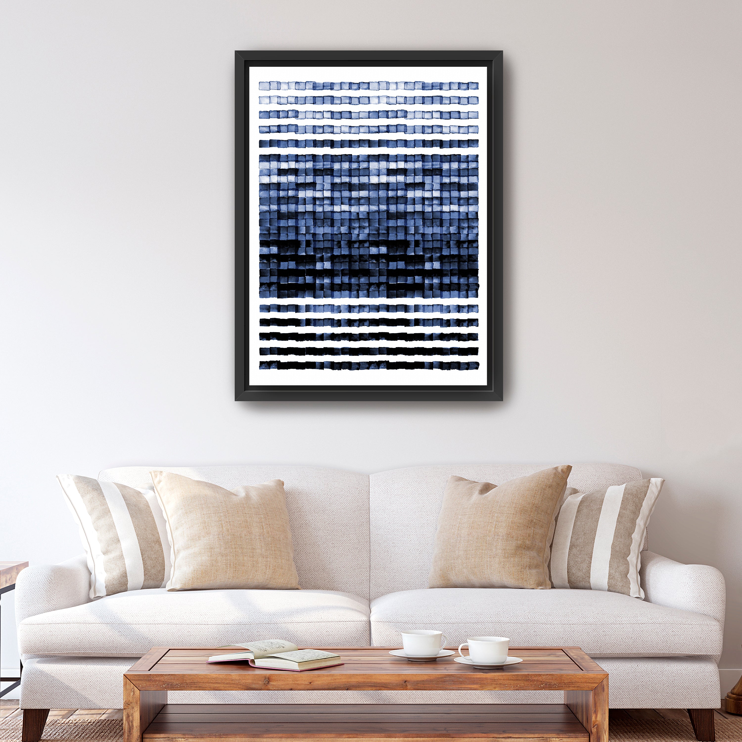 Watercolor Mosaic Canvas Giclee
