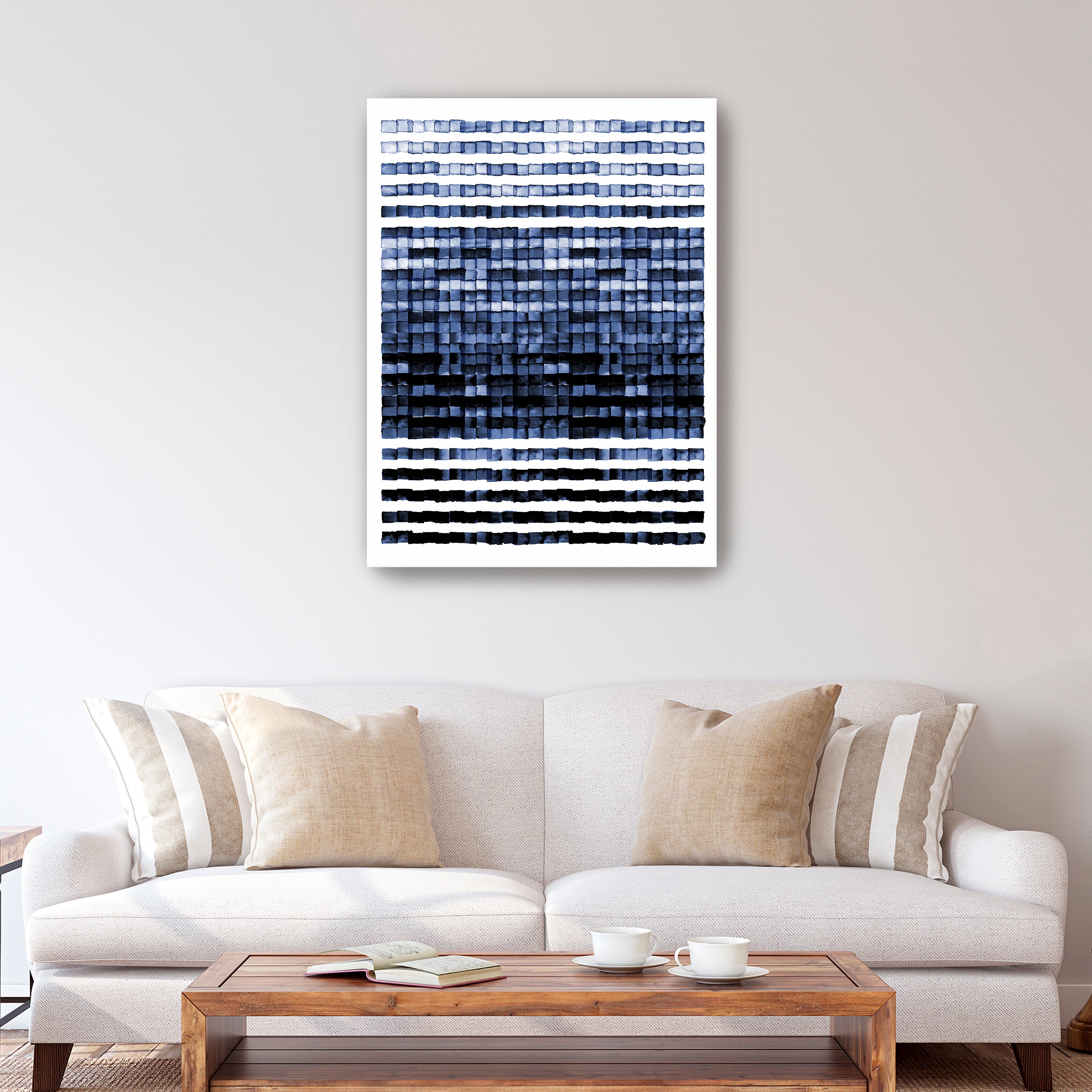 Watercolor Mosaic Canvas Giclee