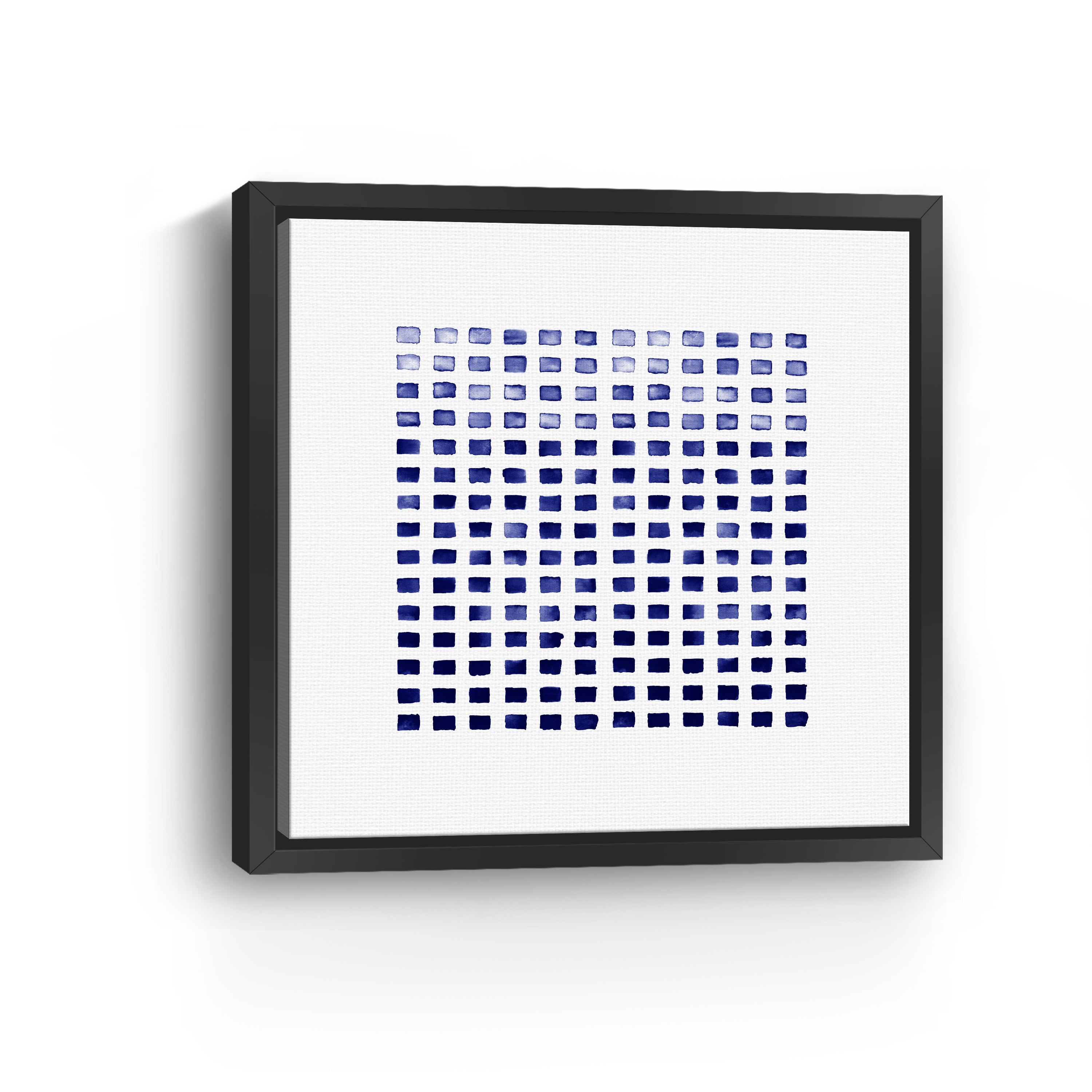 Wc Blocks Indigo Canvas Giclee