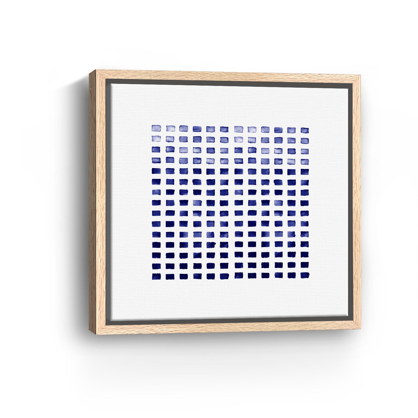 Wc Blocks Indigo Canvas Giclee