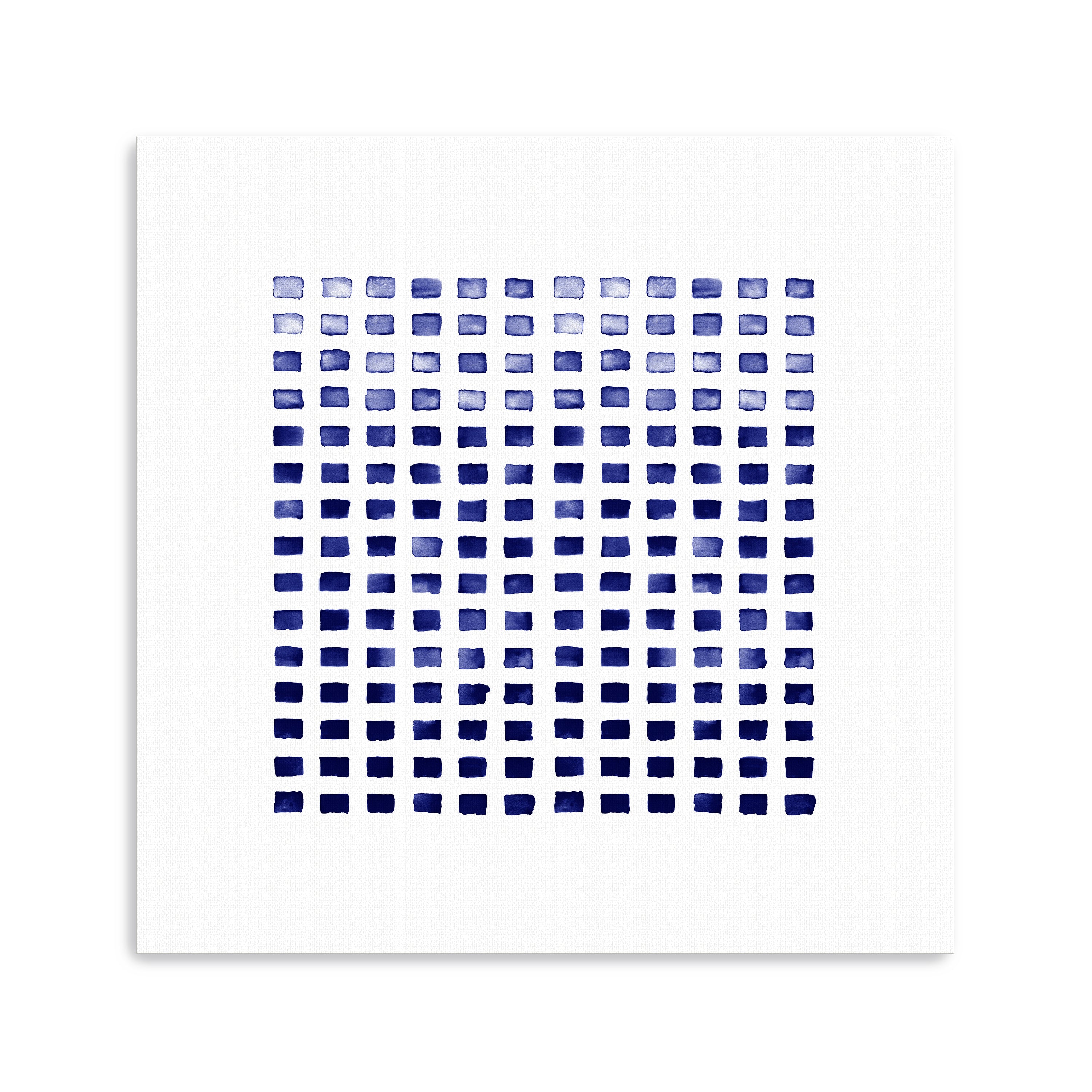Wc Blocks Indigo Canvas Giclee