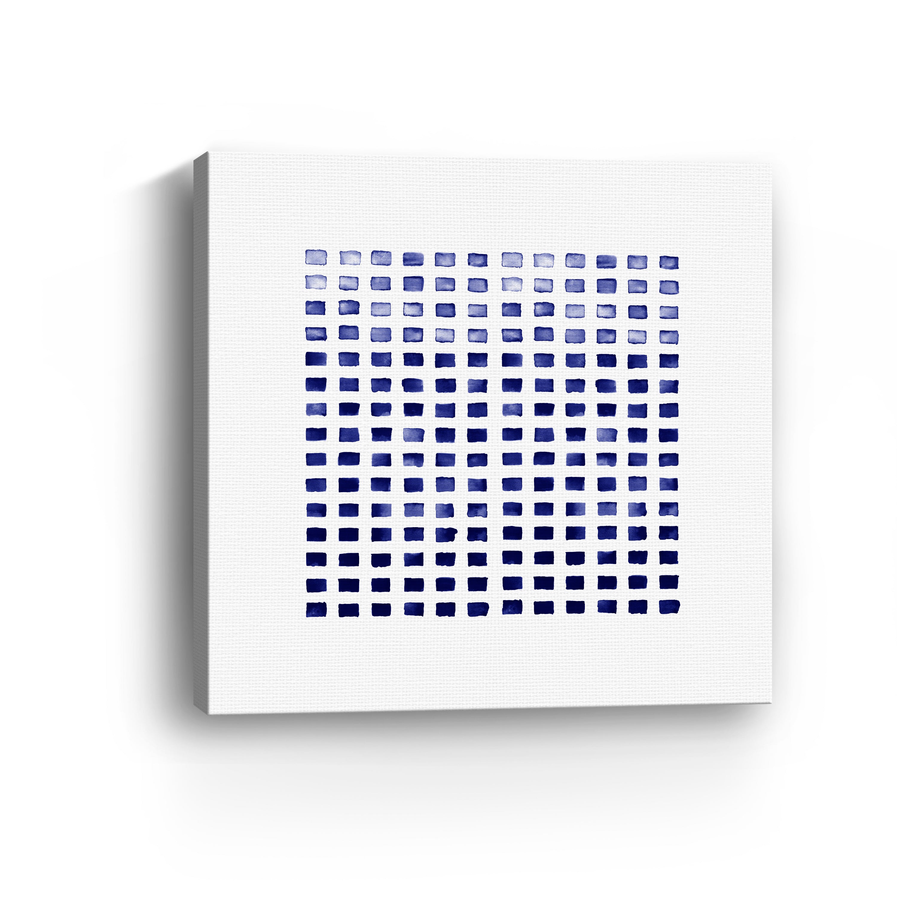 Wc Blocks Indigo Canvas Giclee