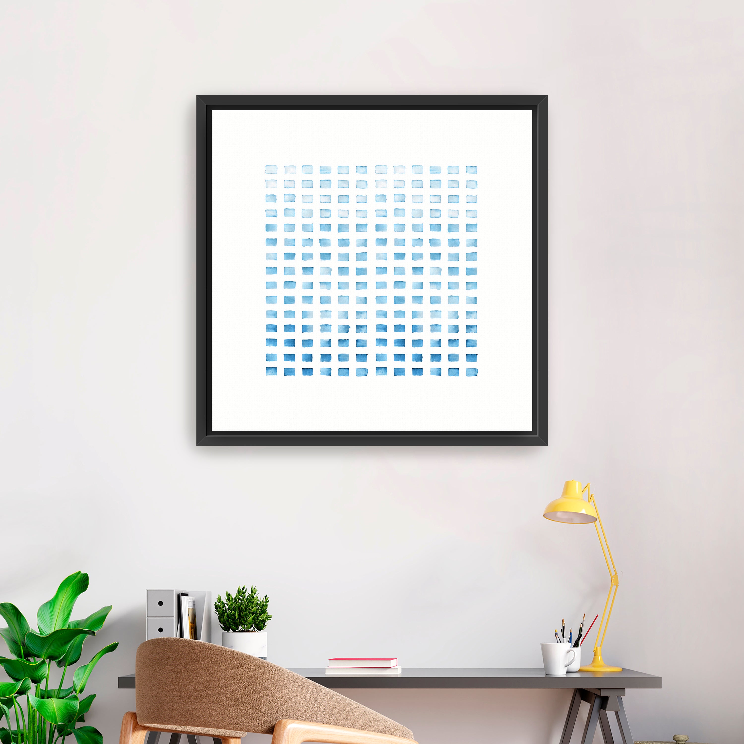 WC Blocks Light Blue Canvas Giclee